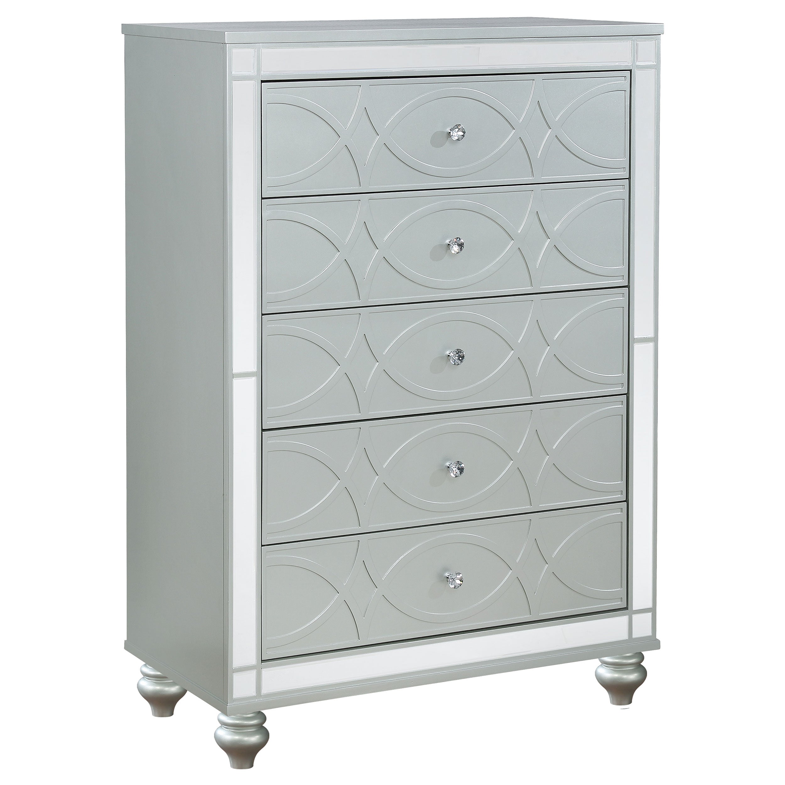 Gunnison 5-piece California King Bedroom Set Silver Metallic — view 11