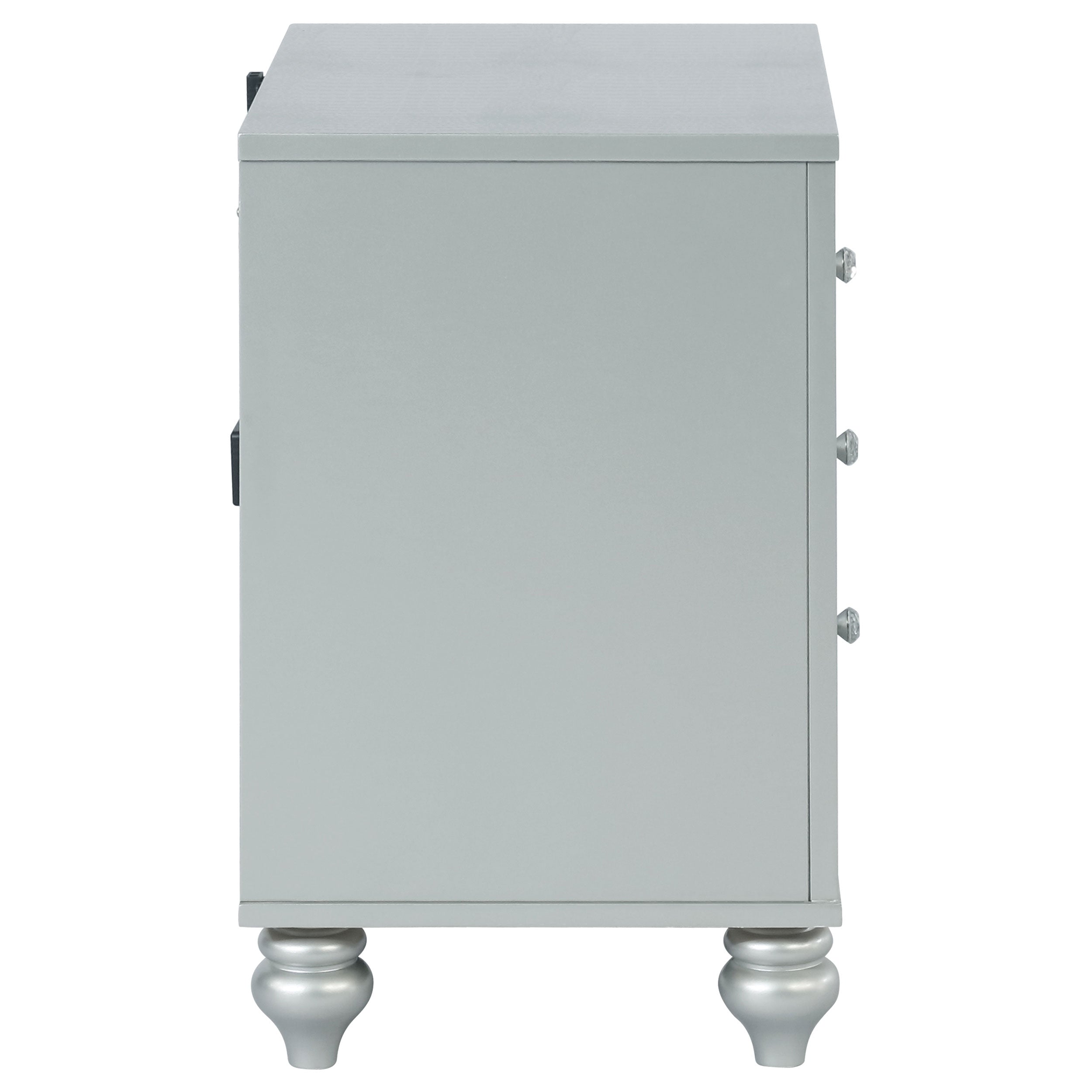 Gunnison 2-drawer Nightstand Silver Metallic — view 9