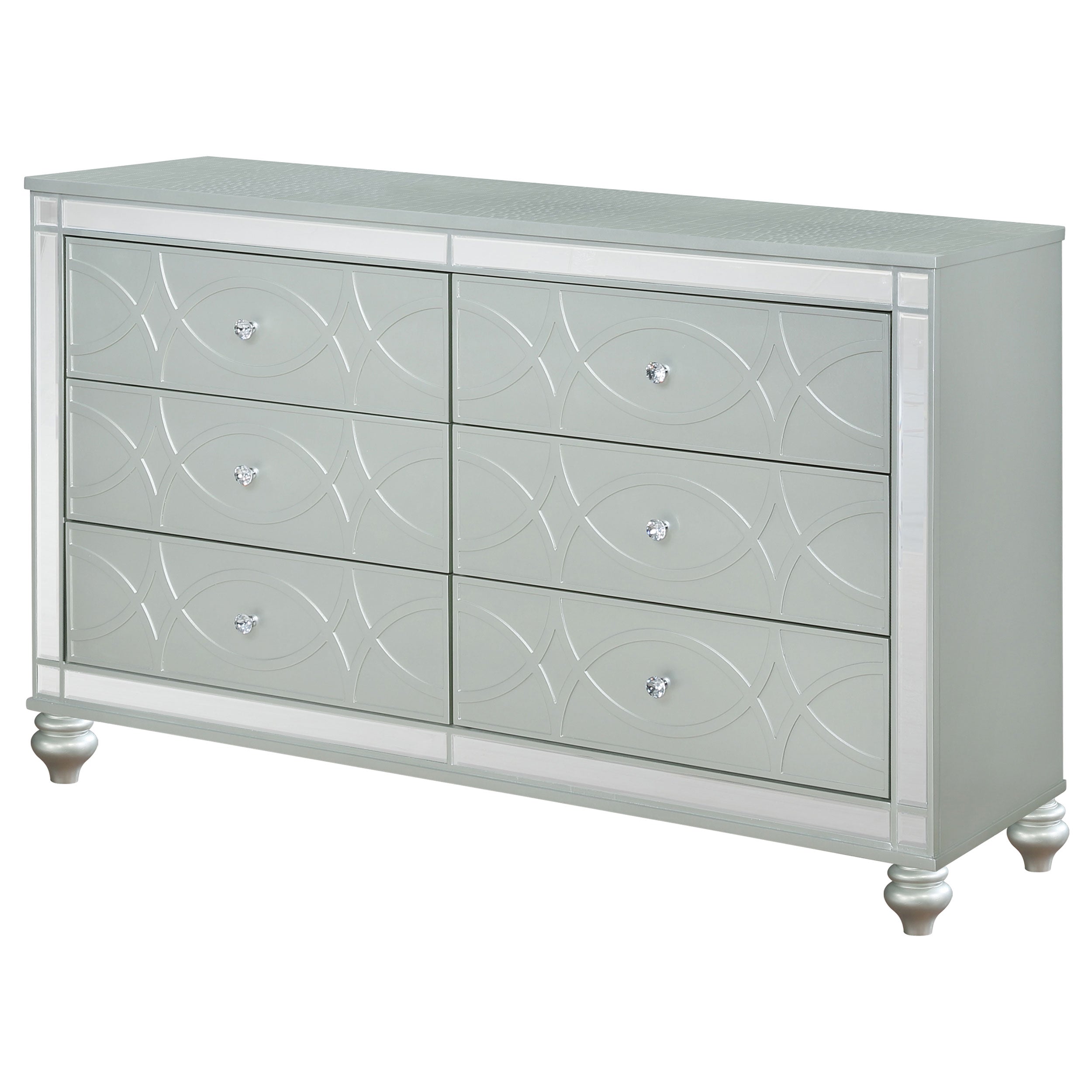 Gunnison 6-drawer Dresser Silver Metallic — view 4