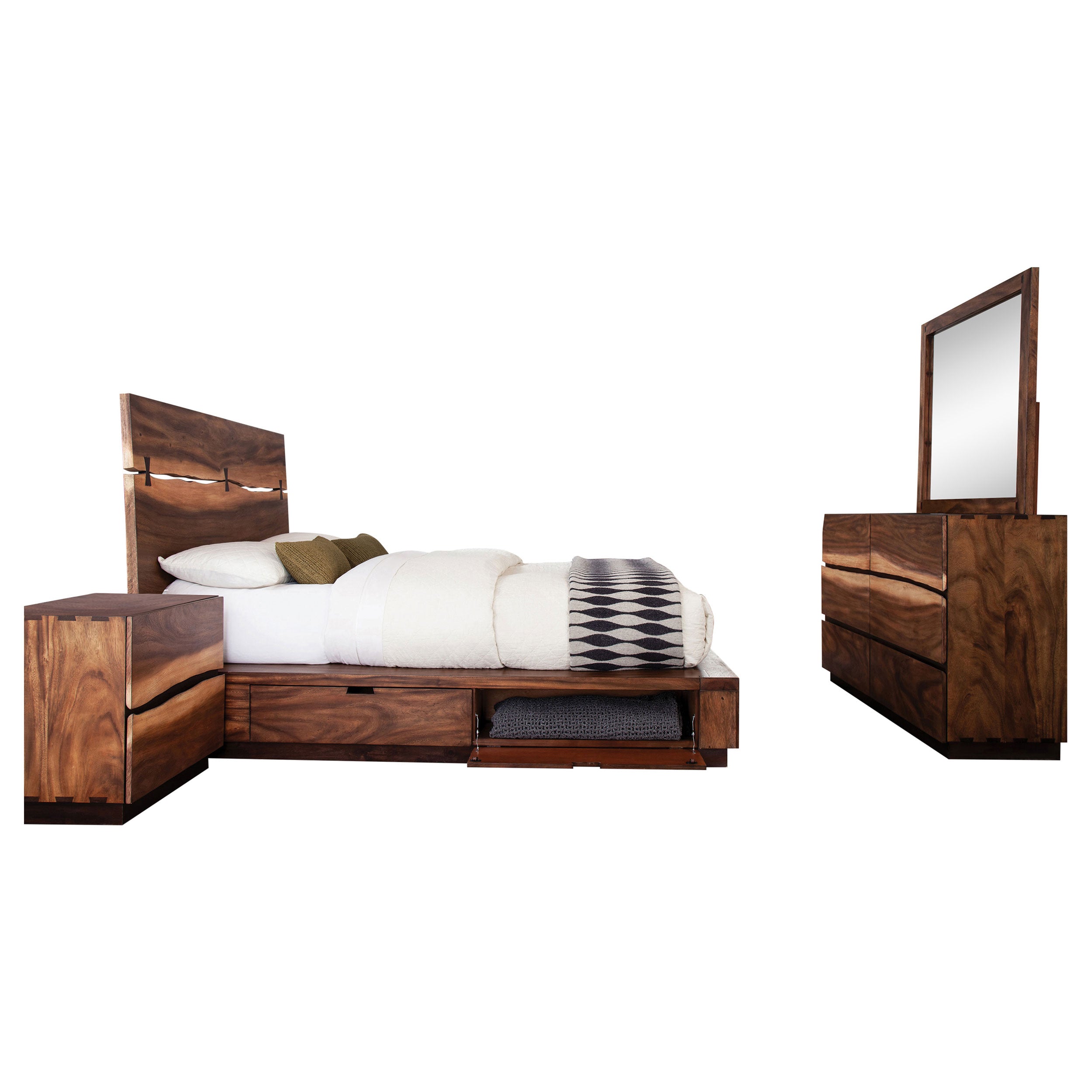 Winslow 4-piece Eastern King Bedroom Set Smokey Walnut — view 2