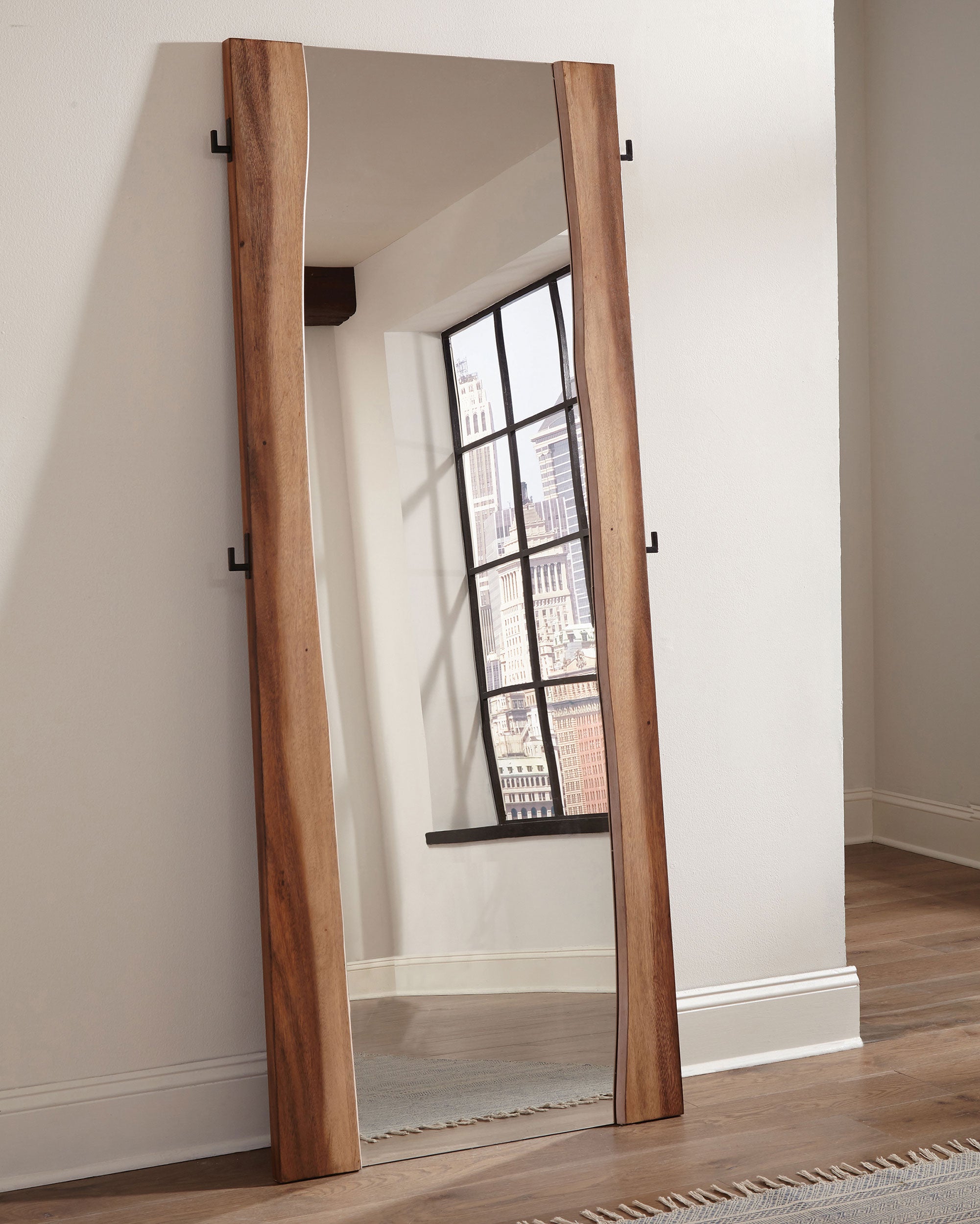 Winslow 31 x 76 Inch Standing Floor Mirror Smokey Walnut — view 2