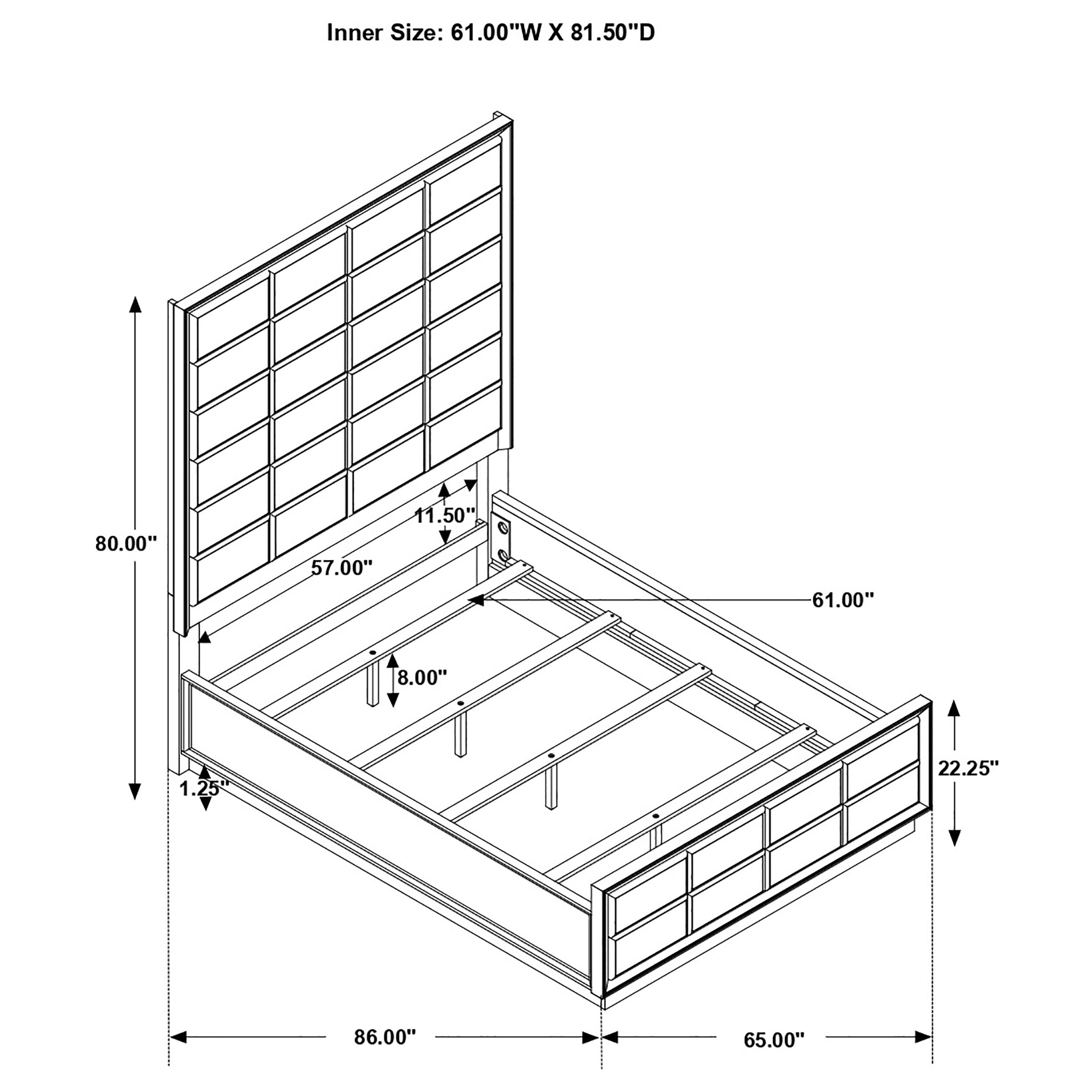 Durango 4-piece Queen Bedroom Set Smoked Peppercorn — view 17