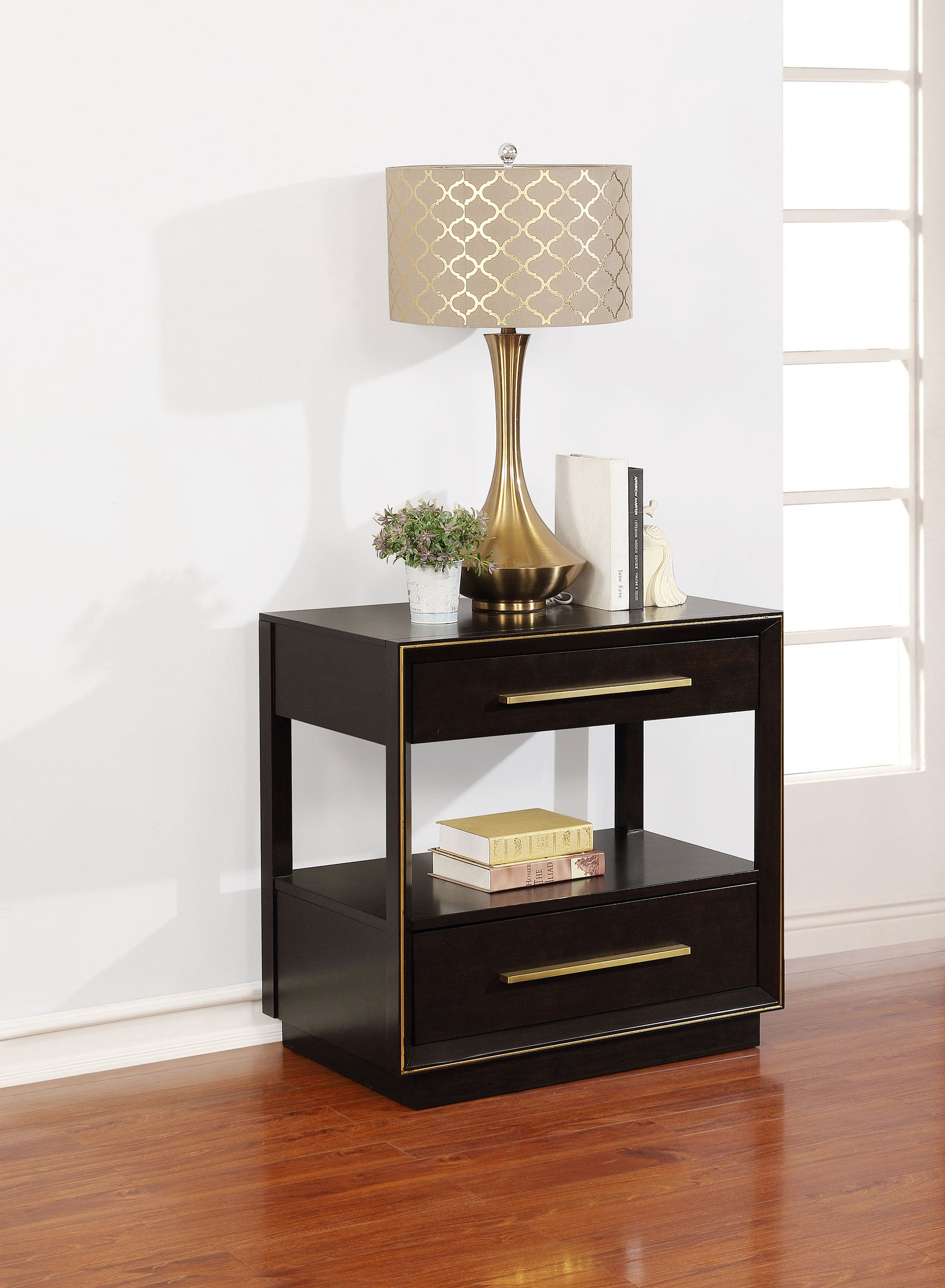 Durango 2-drawer Nightstand Smoked Peppercorn — view 2