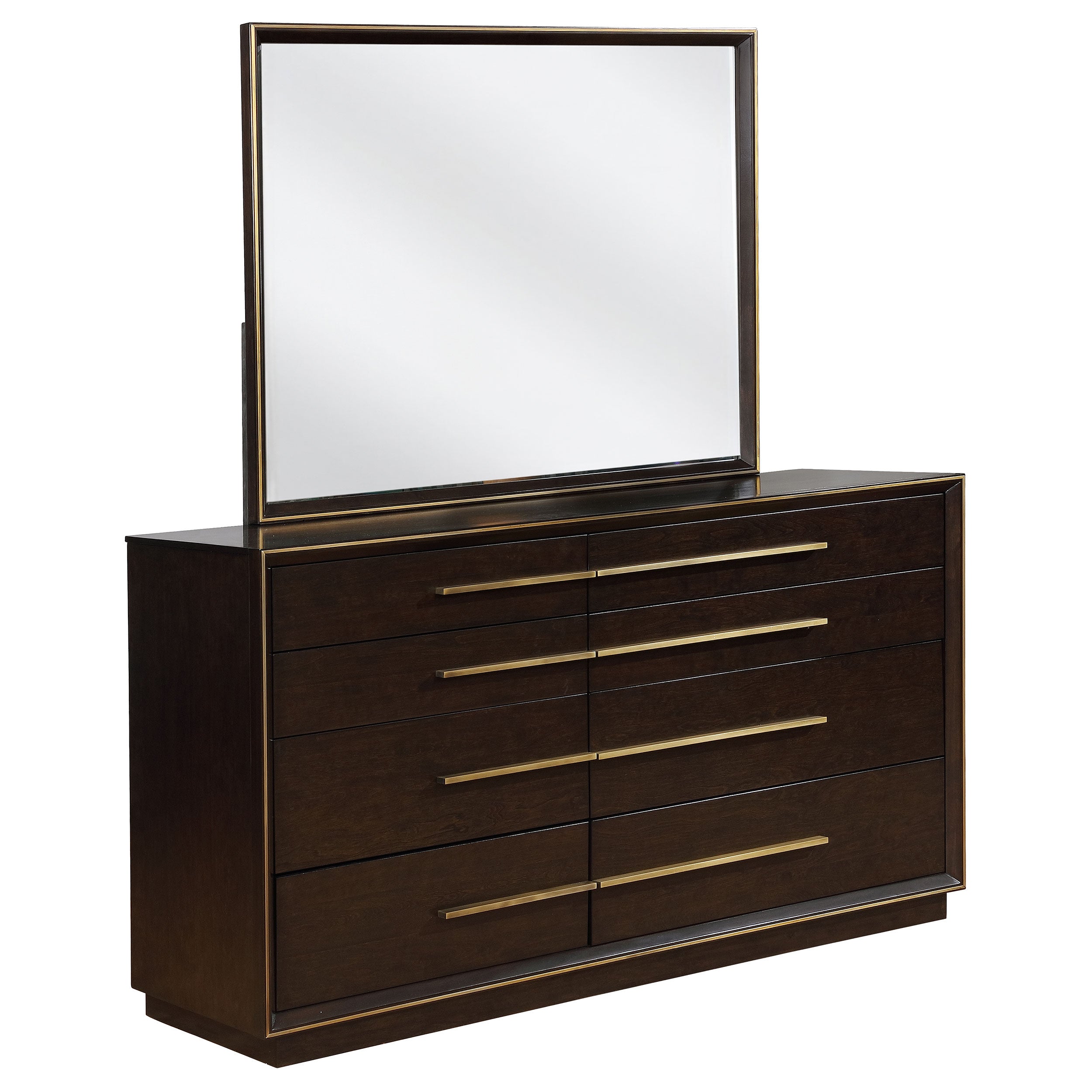 Durango 8-drawer Dresser with Mirror Smoked Peppercorn — view 1