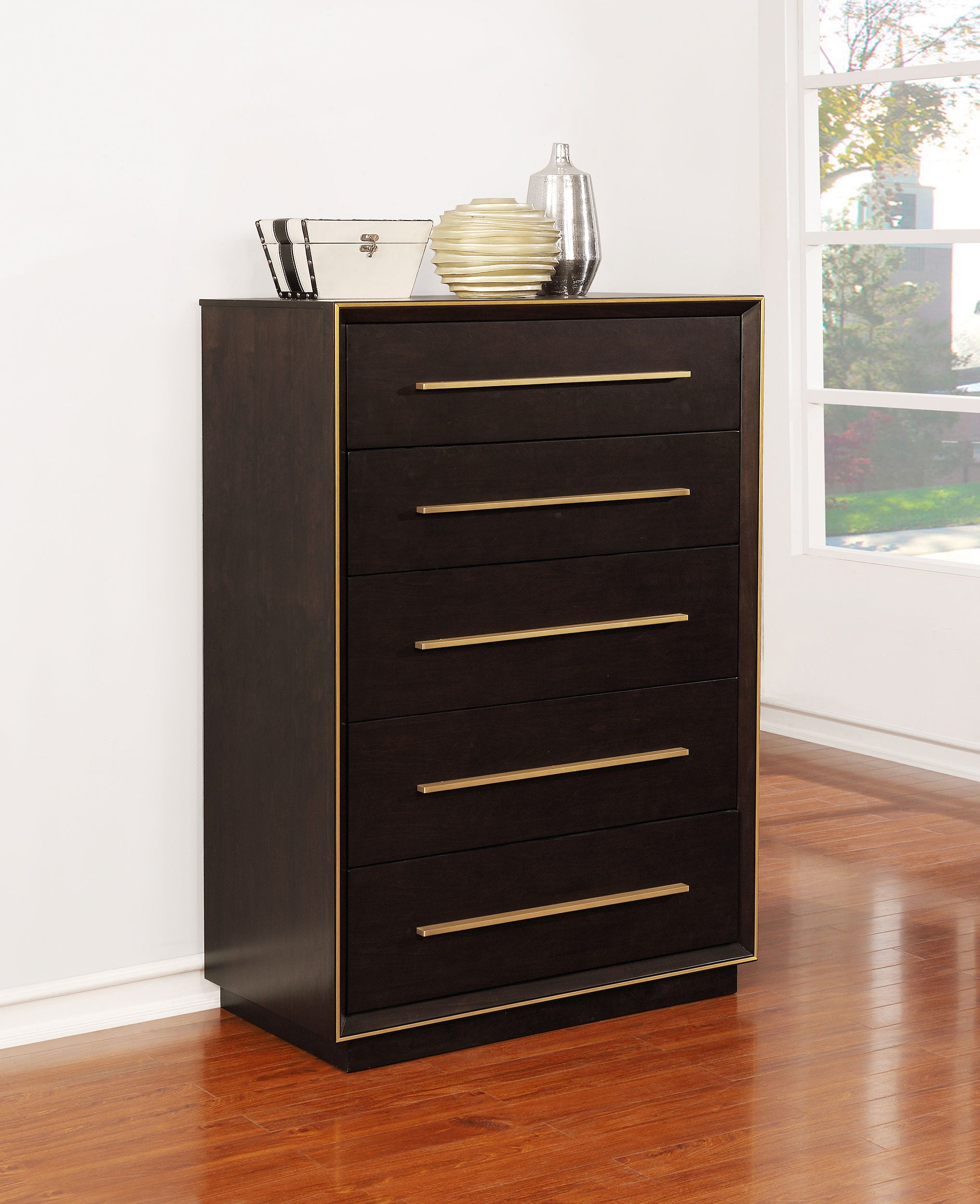 Durango 5-drawer Bedroom Chest Smoked Peppercorn — view 2