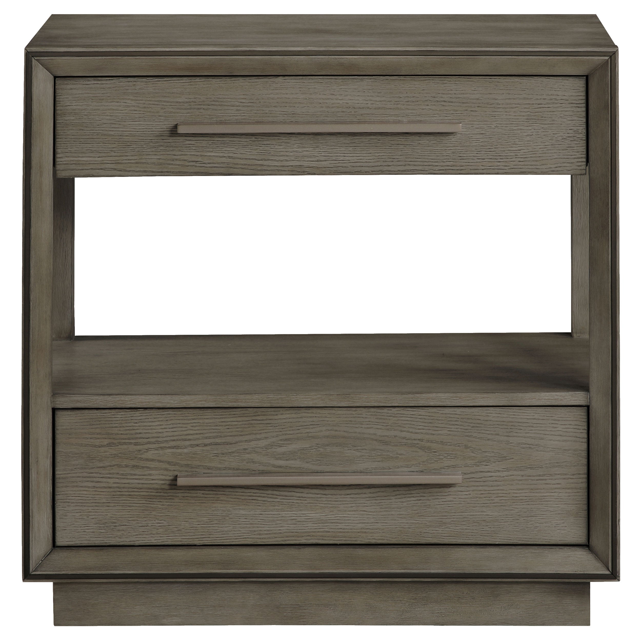 Durango 2-drawer Nightstand Bedside Table Taupe Oak — view 3