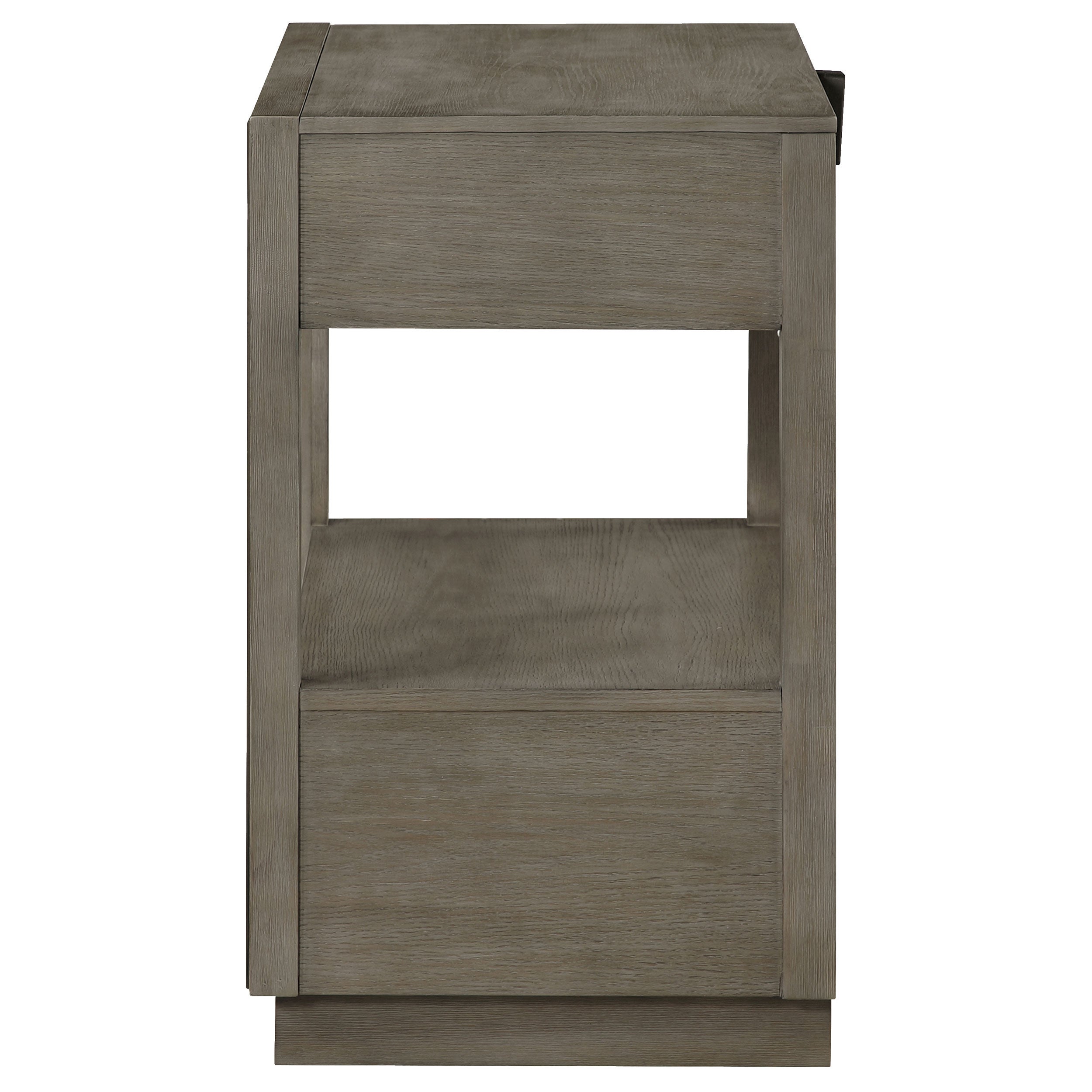 Durango 2-drawer Nightstand Bedside Table Taupe Oak — view 5