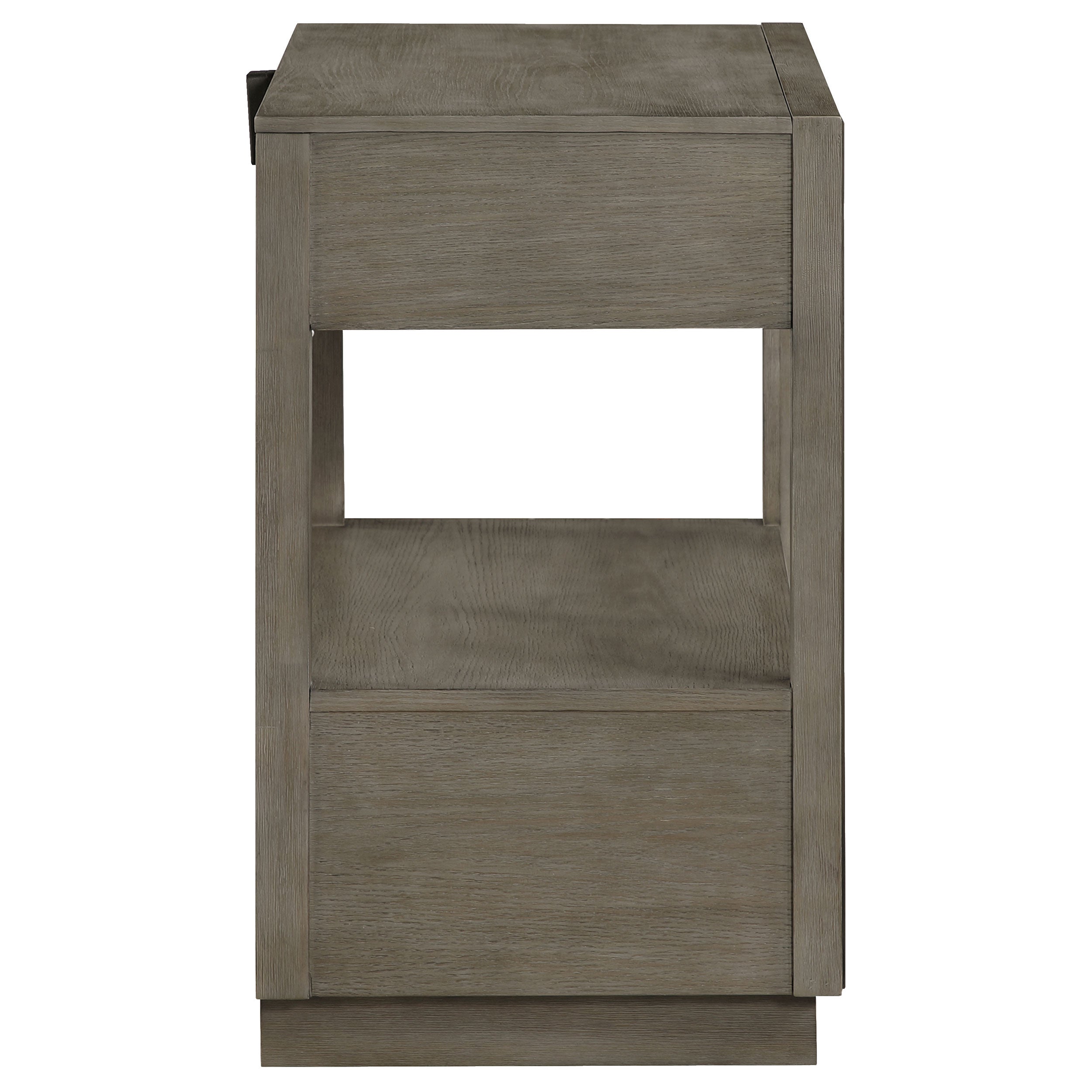 Durango 2-drawer Nightstand Bedside Table Taupe Oak — view 9