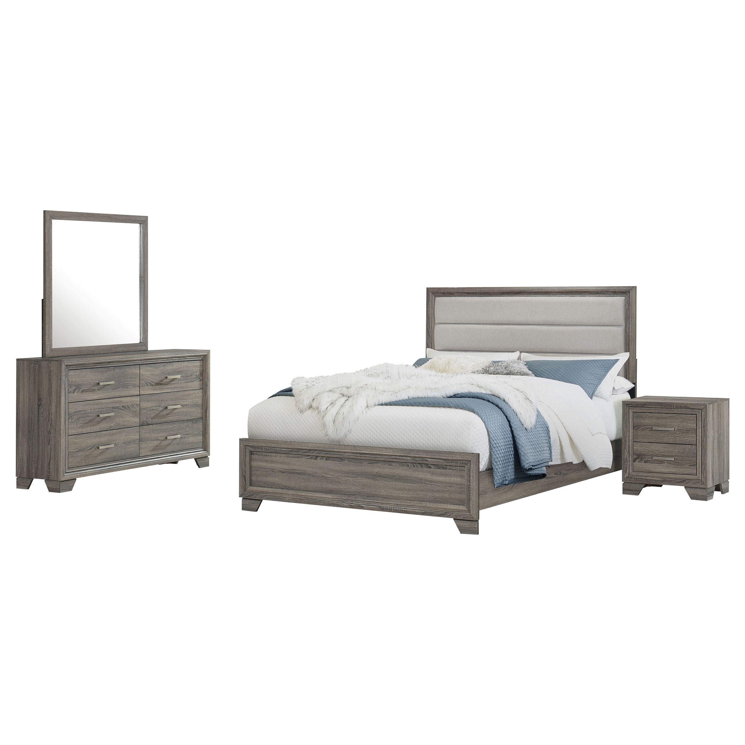 Wright 4-piece Queen Bedroom Set Brown Oak — view 2
