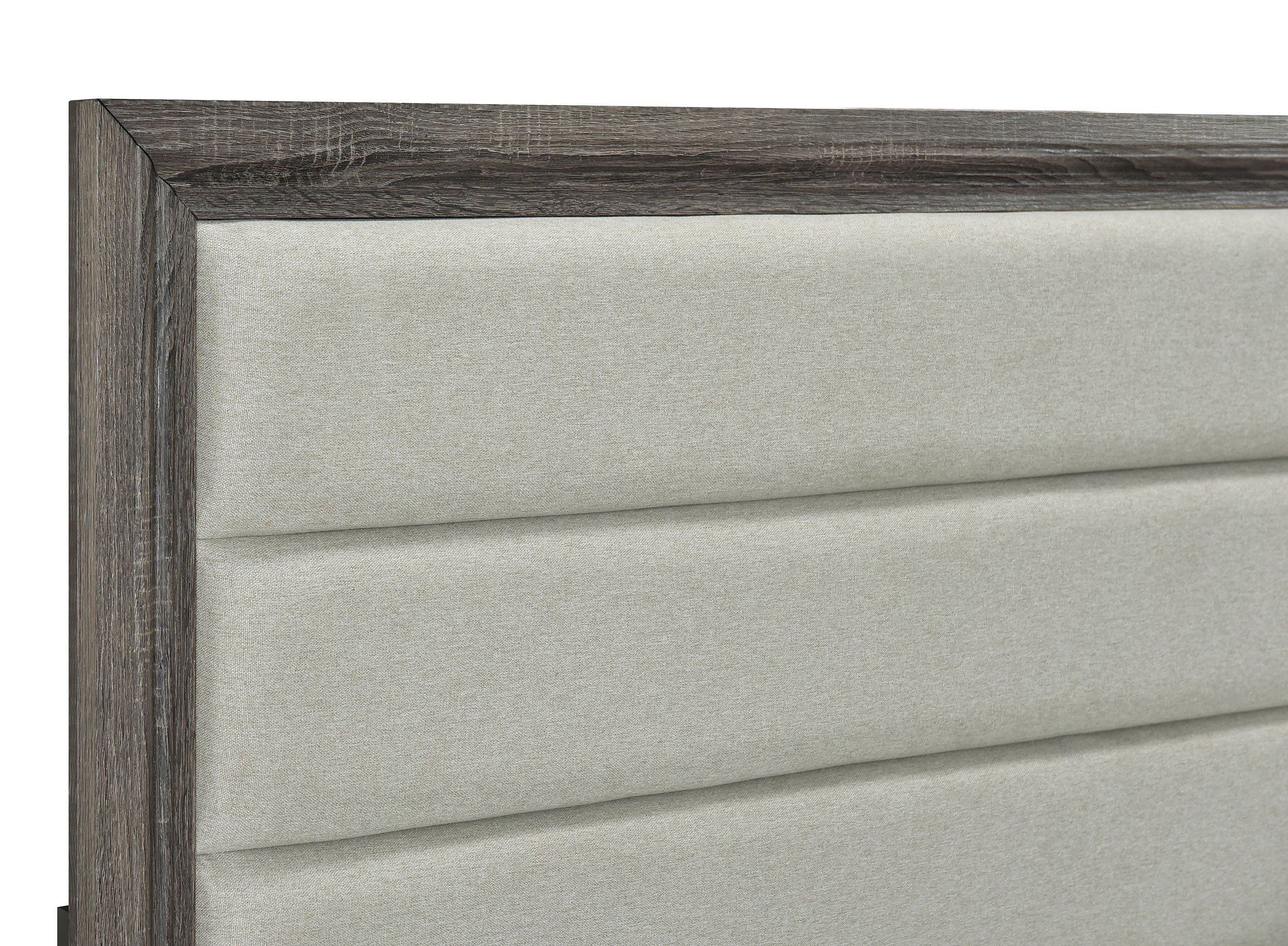 Wright 52-inch Upholstered Queen Bed Brown Oak — view 5