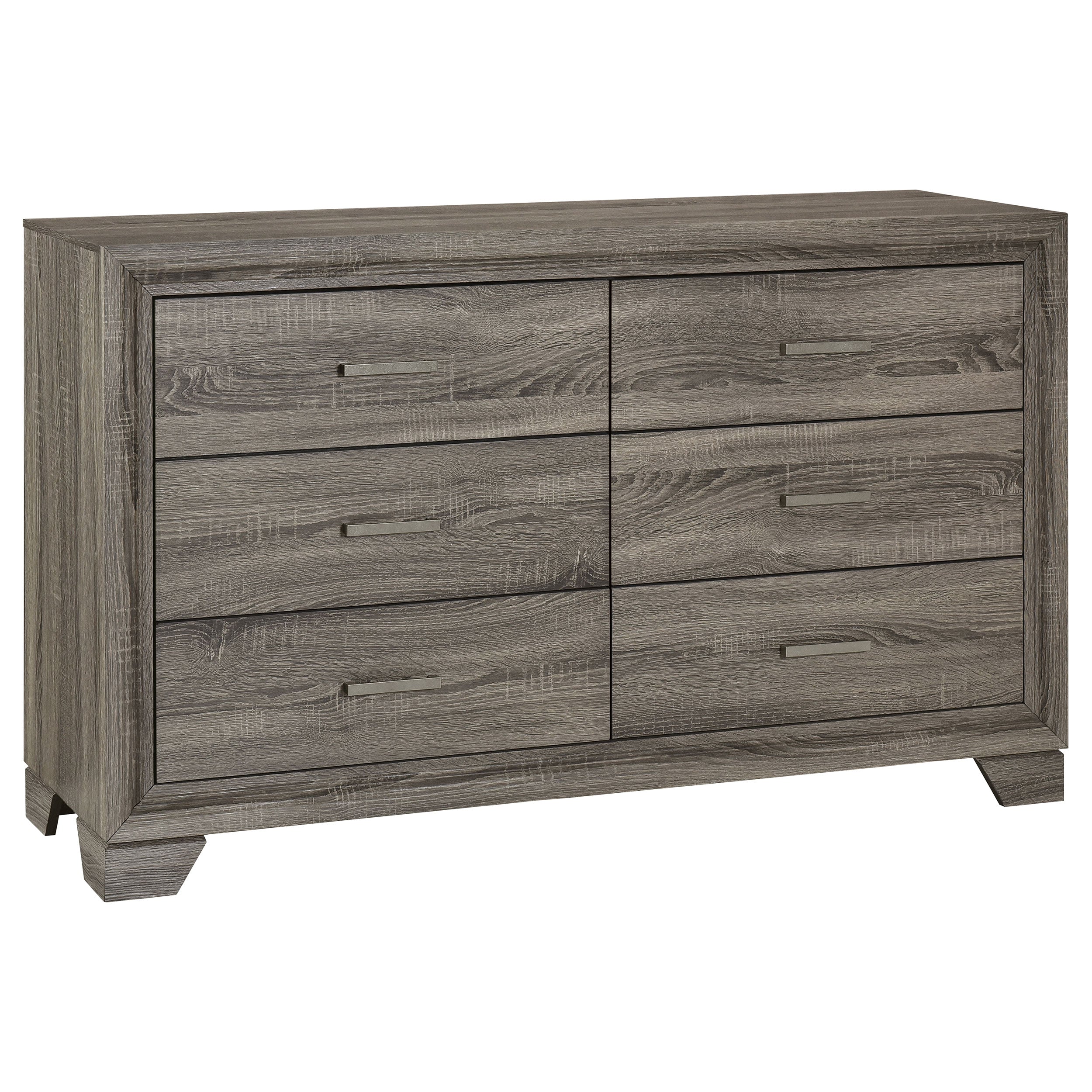 Wright 6-drawer Dresser Cabinet Brown Oak — view 1
