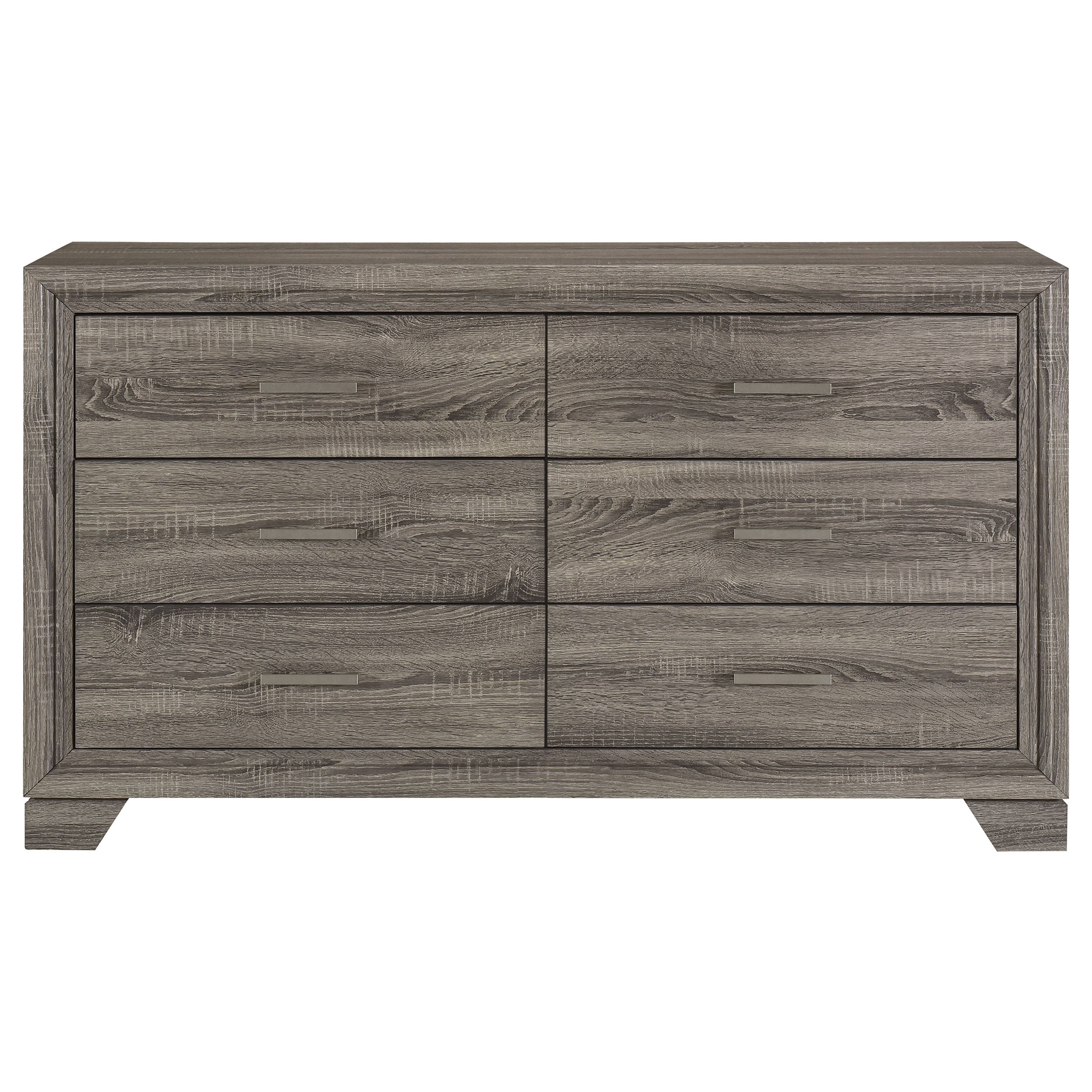 Wright 6-drawer Dresser Cabinet Brown Oak — view 3