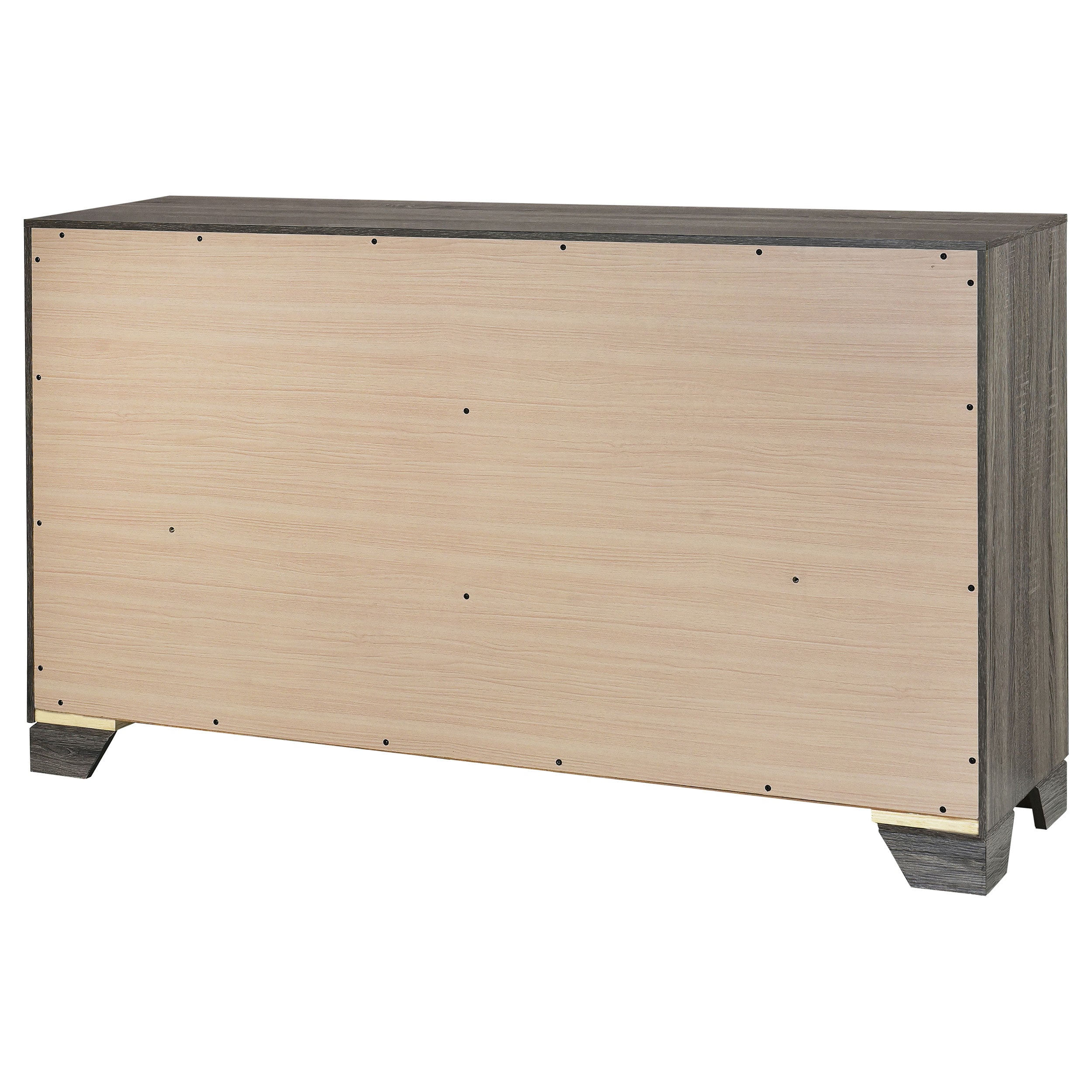 Wright 6-drawer Dresser Cabinet Brown Oak — view 8