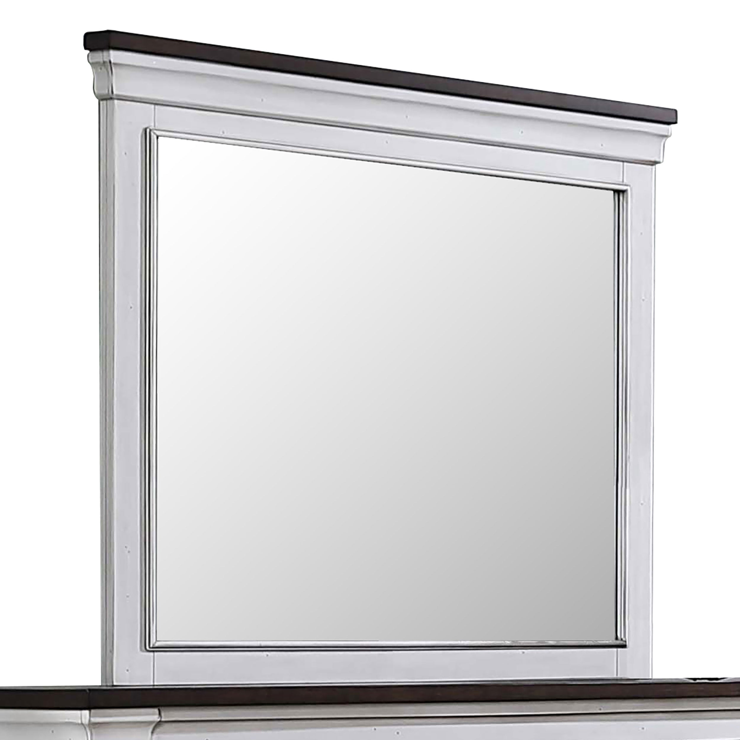 Hillcrest Dresser Mirror Distressed White — view 1