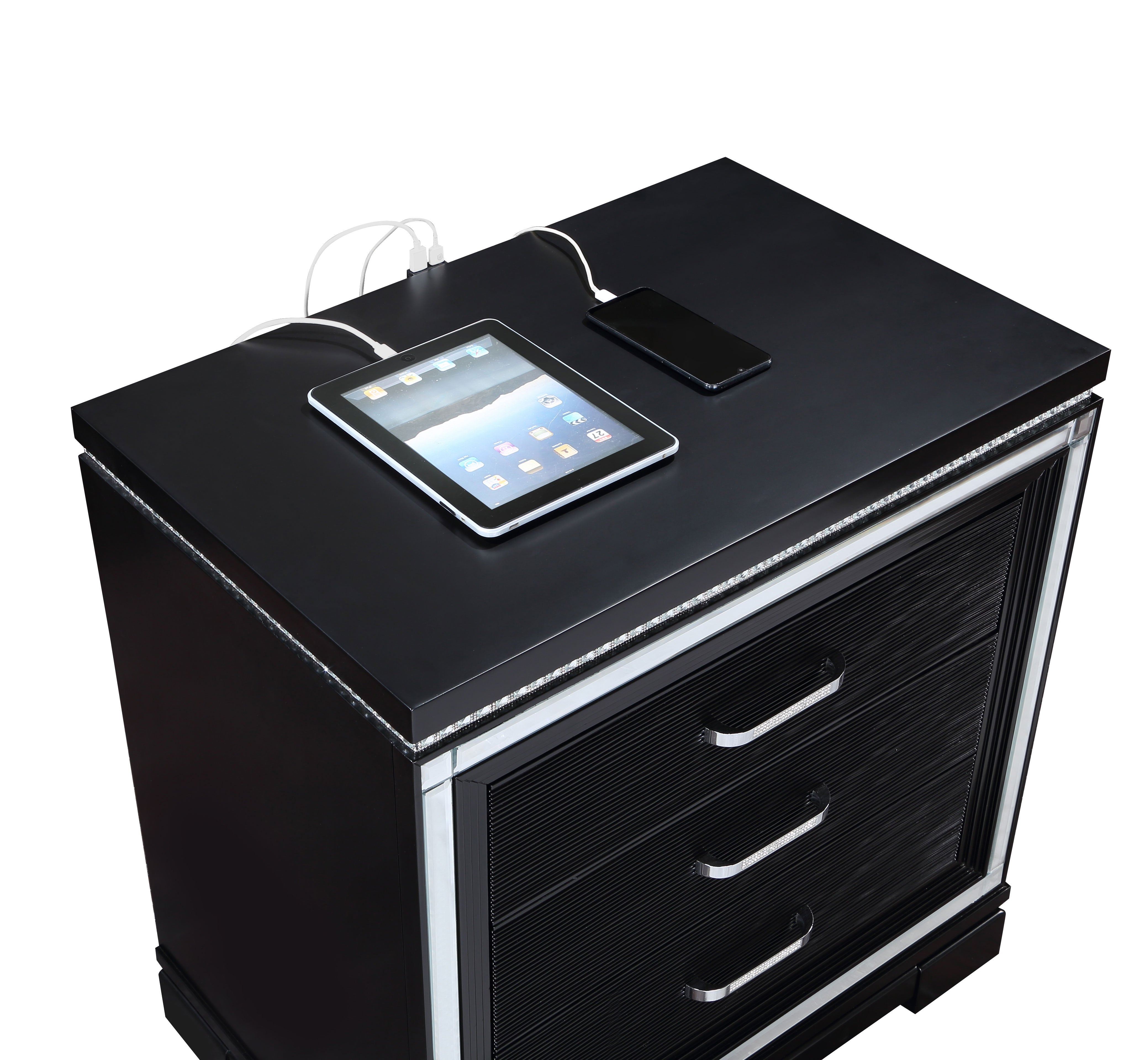 Cappola 2-drawer Nightstand Black — view 10