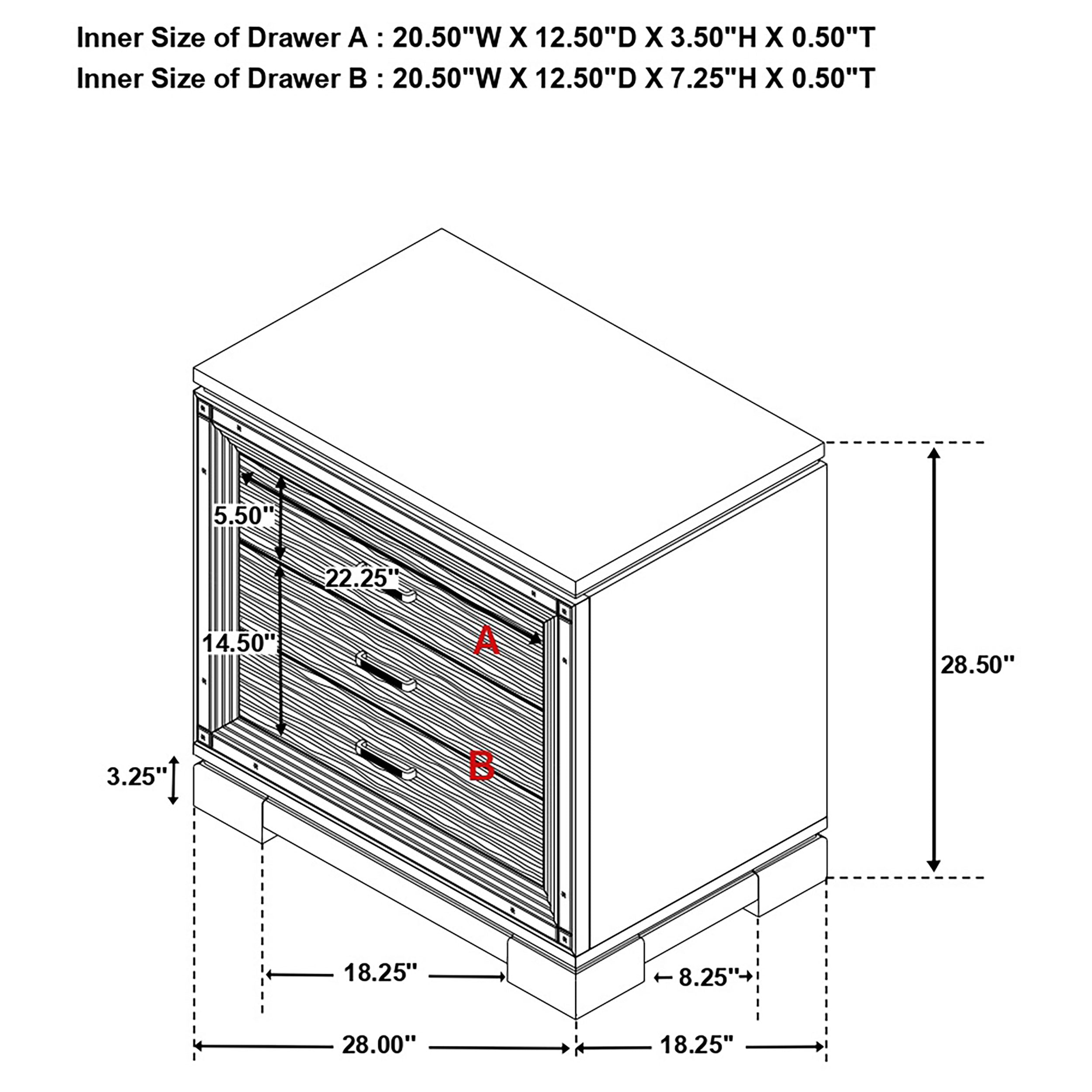 Cappola 2-drawer Nightstand Black — view 13