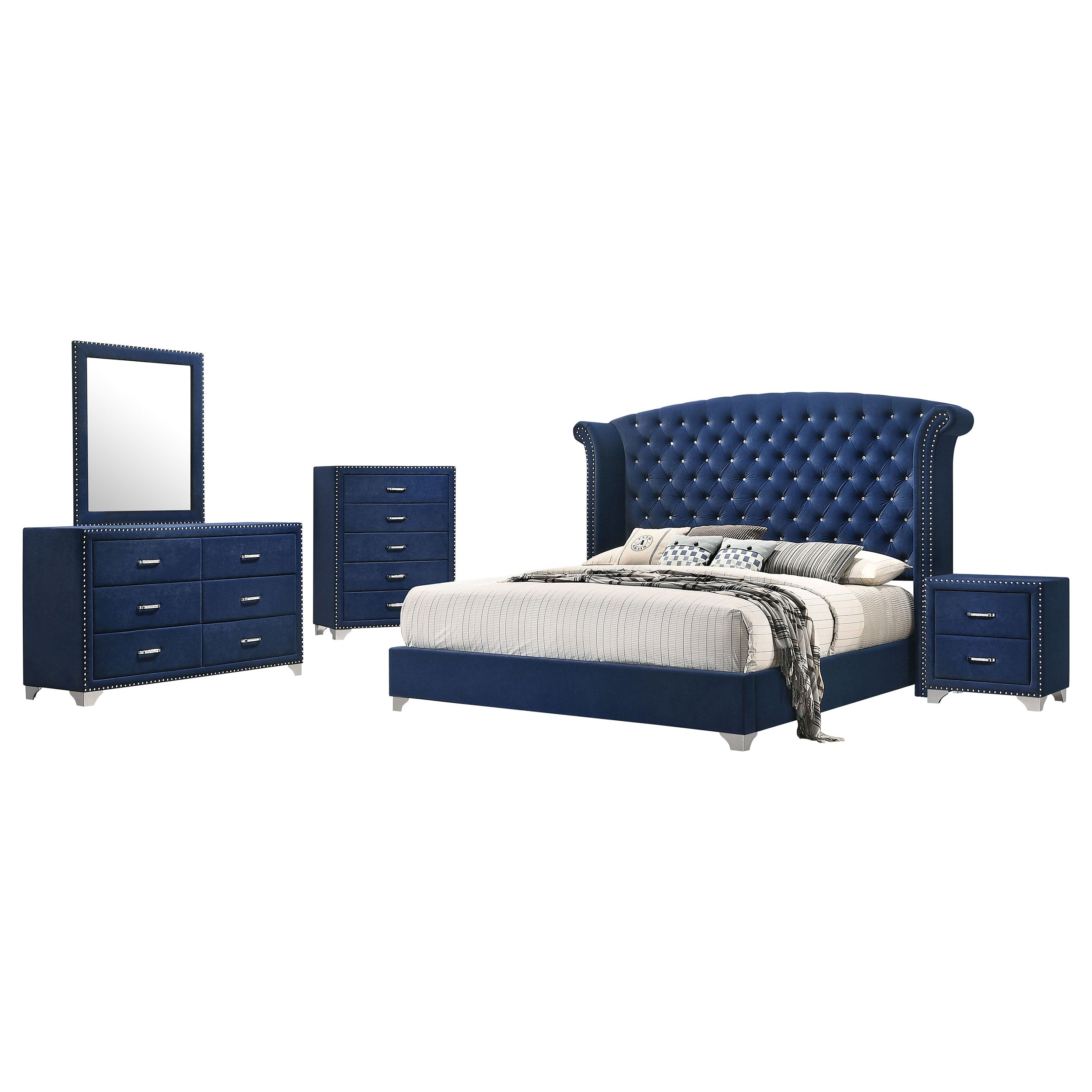 Melody 5-piece Queen Bedroom Set Pacific Blue — view 2