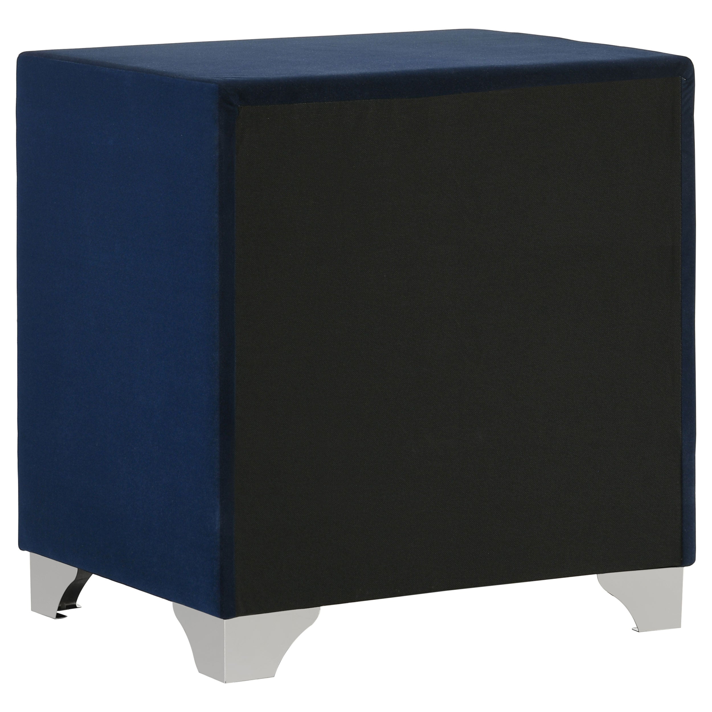 Melody Upholstered 2-drawer Nightstand Pacific Blue — view 6