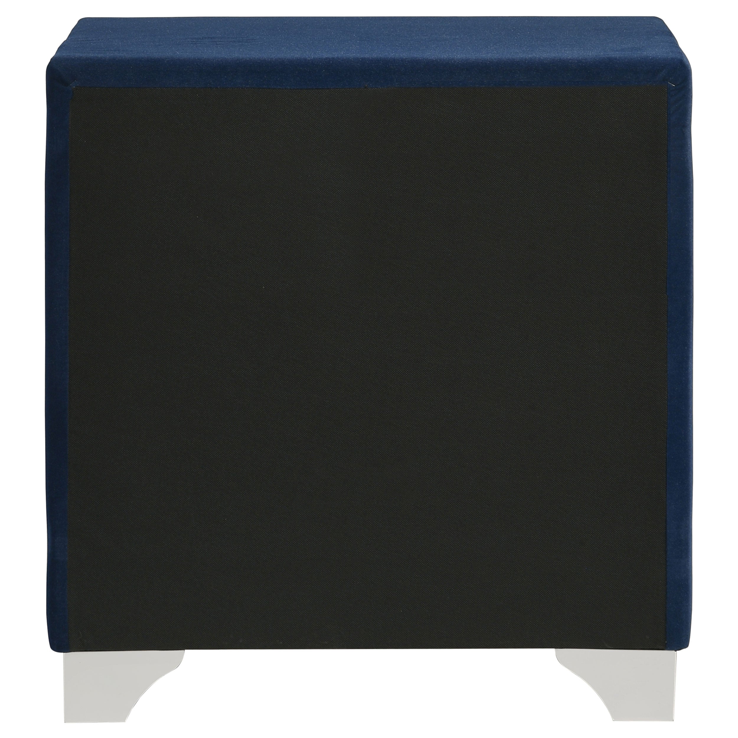 Melody Upholstered 2-drawer Nightstand Pacific Blue — view 7