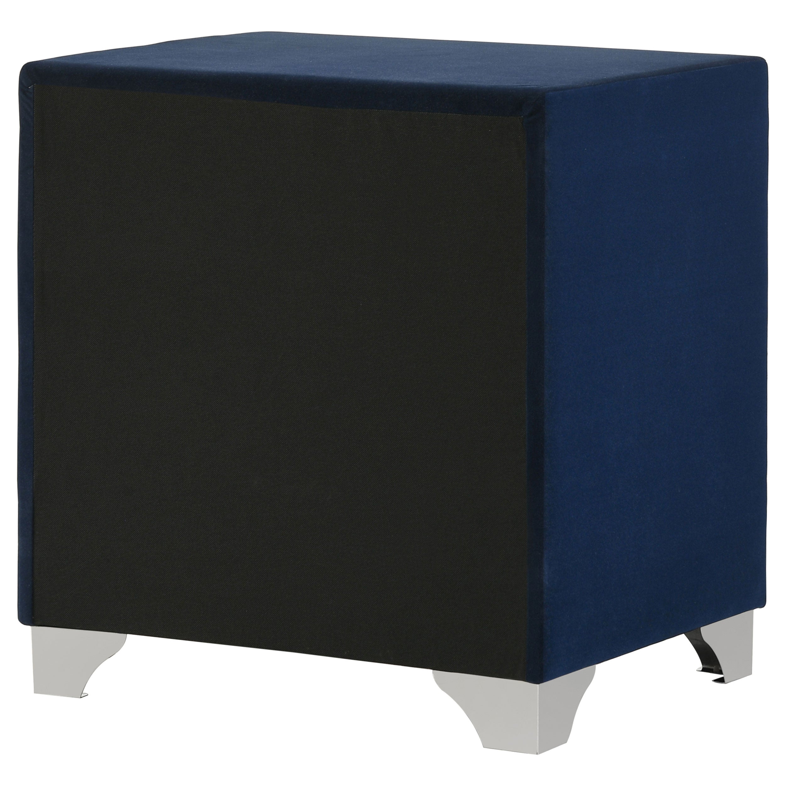 Melody Upholstered 2-drawer Nightstand Pacific Blue — view 8