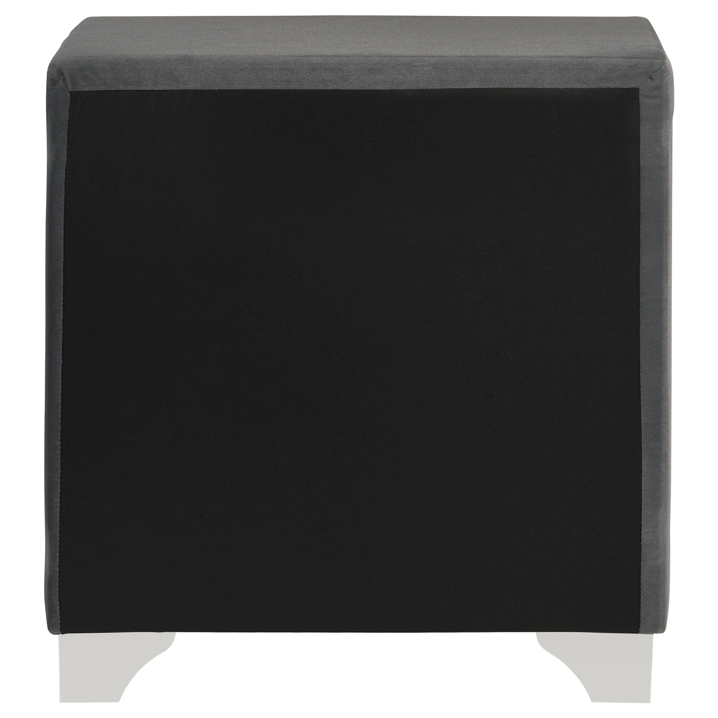 Melody Upholstered 2-drawer Nightstand Grey — view 7