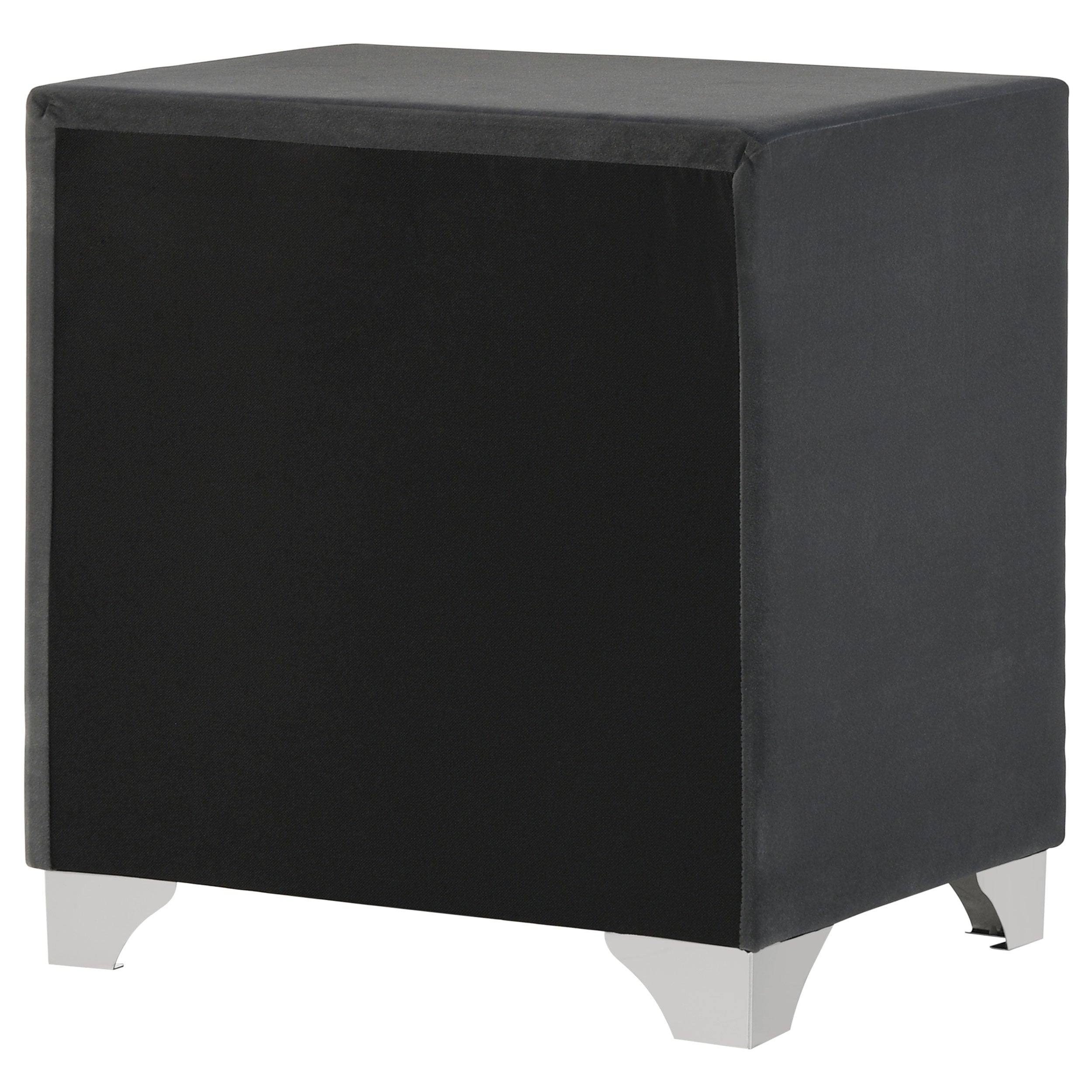 Melody Upholstered 2-drawer Nightstand Grey — view 8