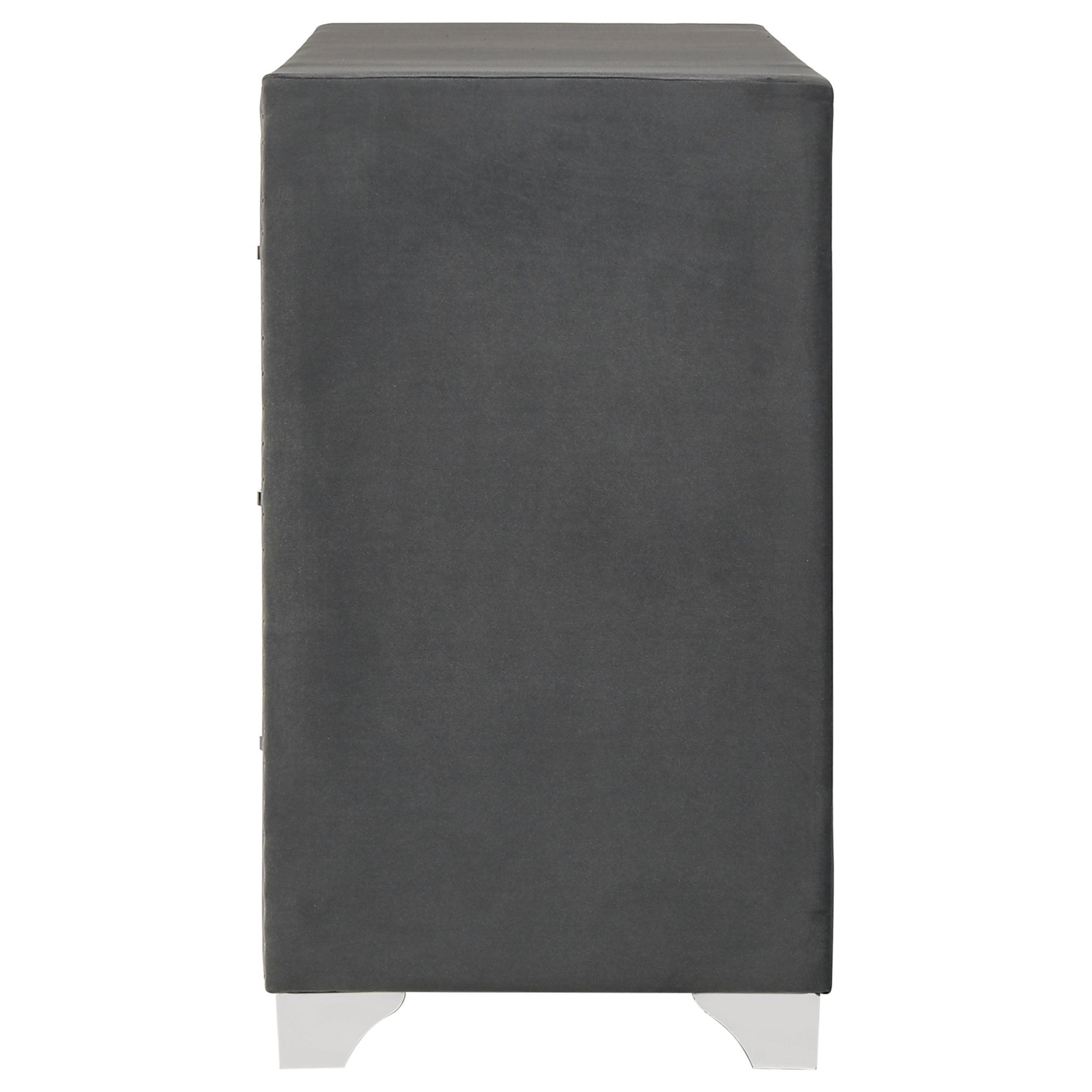 Melody 6-drawer Upholstered Dresser Grey — view 5