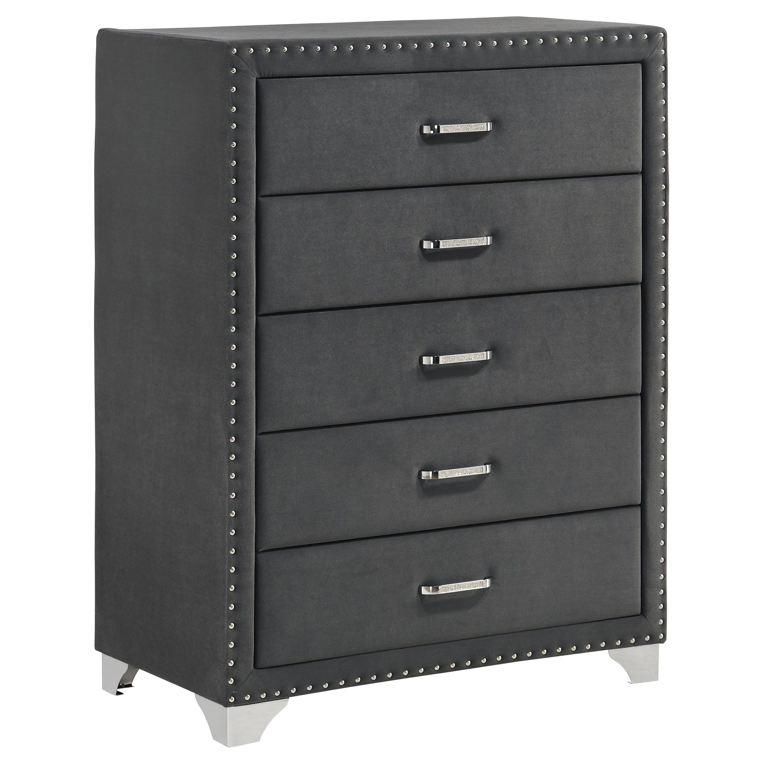 Melody 5-drawer Bedroom Chest Grey — view 1