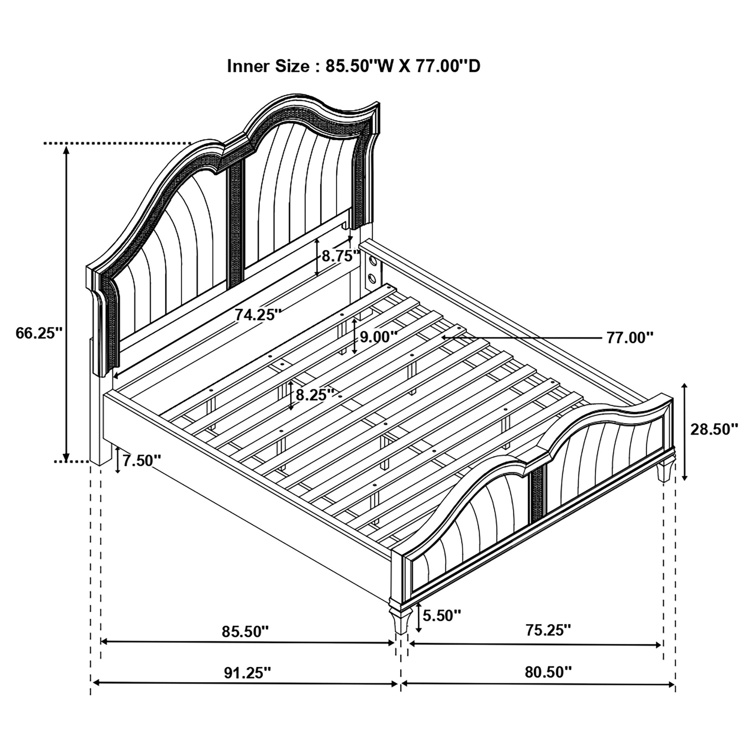 Evangeline 4-piece California King Bedroom Set Silver Oak — view 14