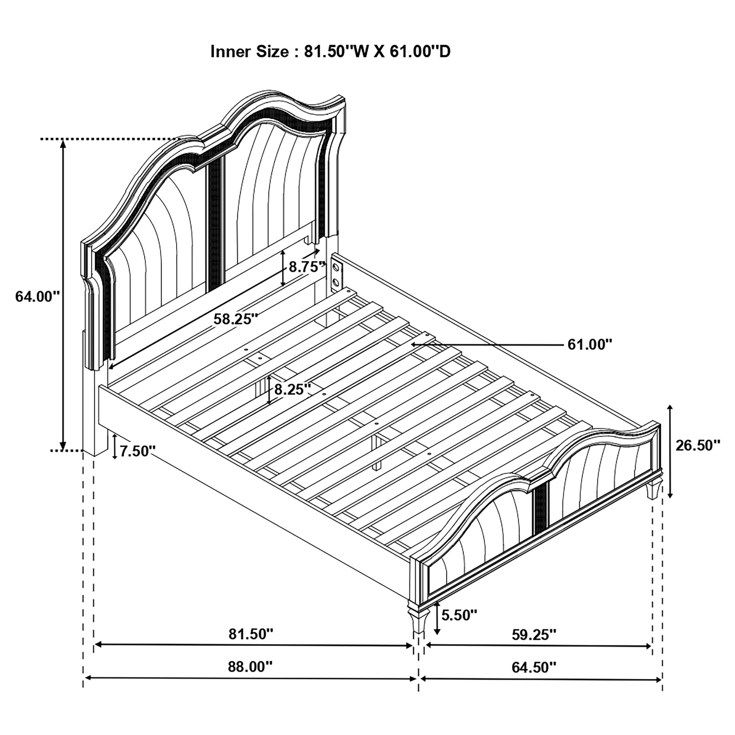 Evangeline 4-piece Queen Bedroom Set Silver Oak — view 14