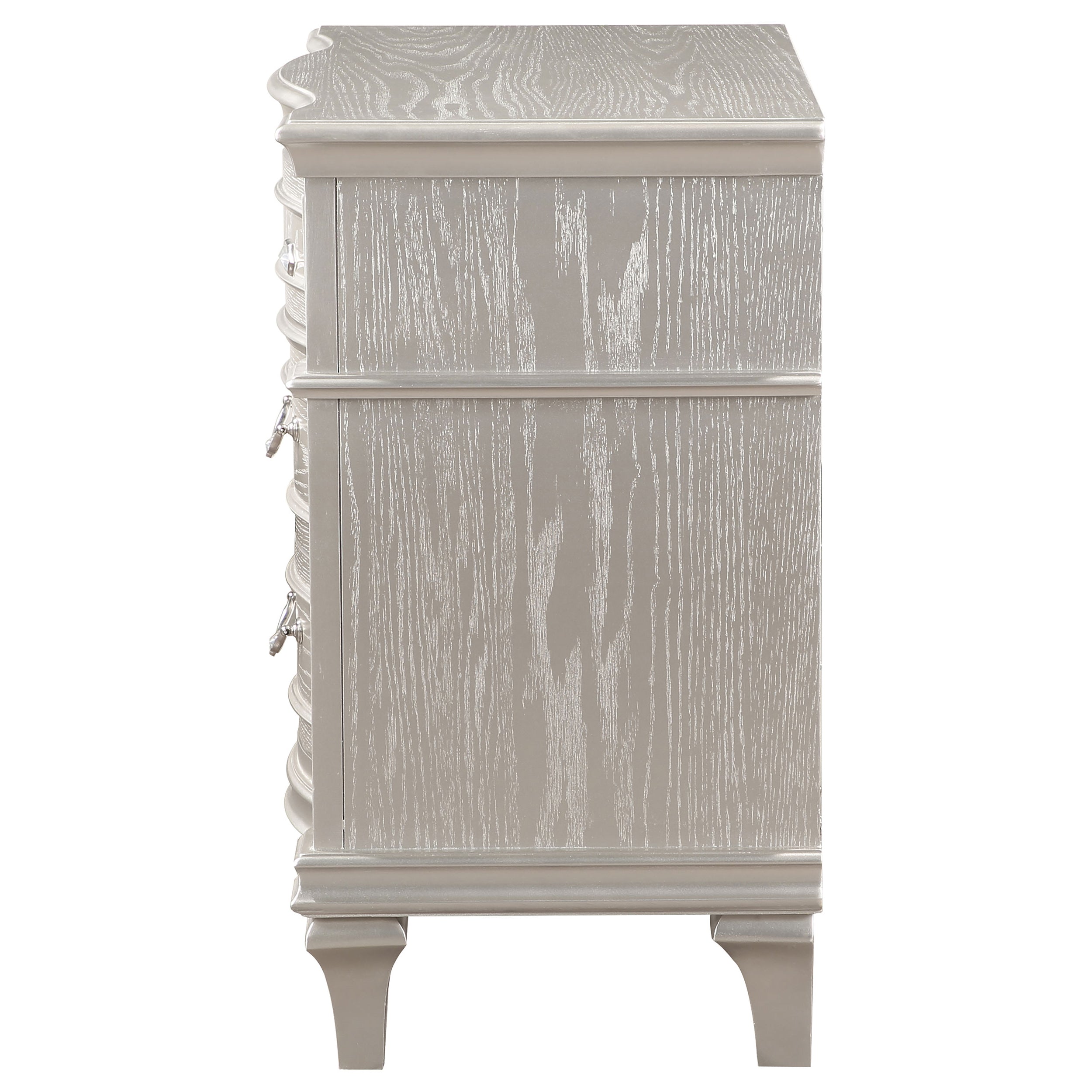 Evangeline 3-drawer Nightstand Silver Oak — view 5