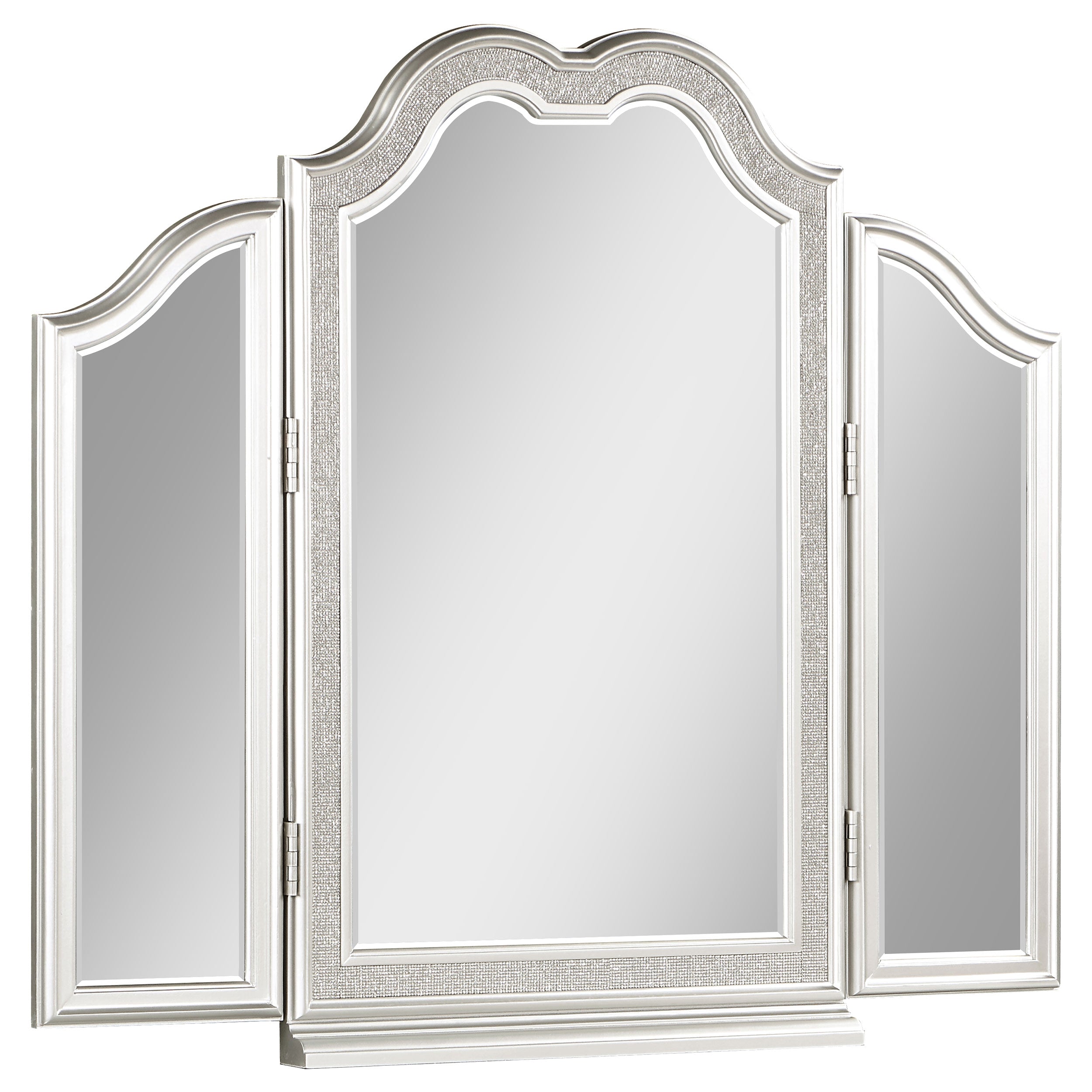 Evangeline Tri-Fold Vanity Mirror Silver Oak — view 1