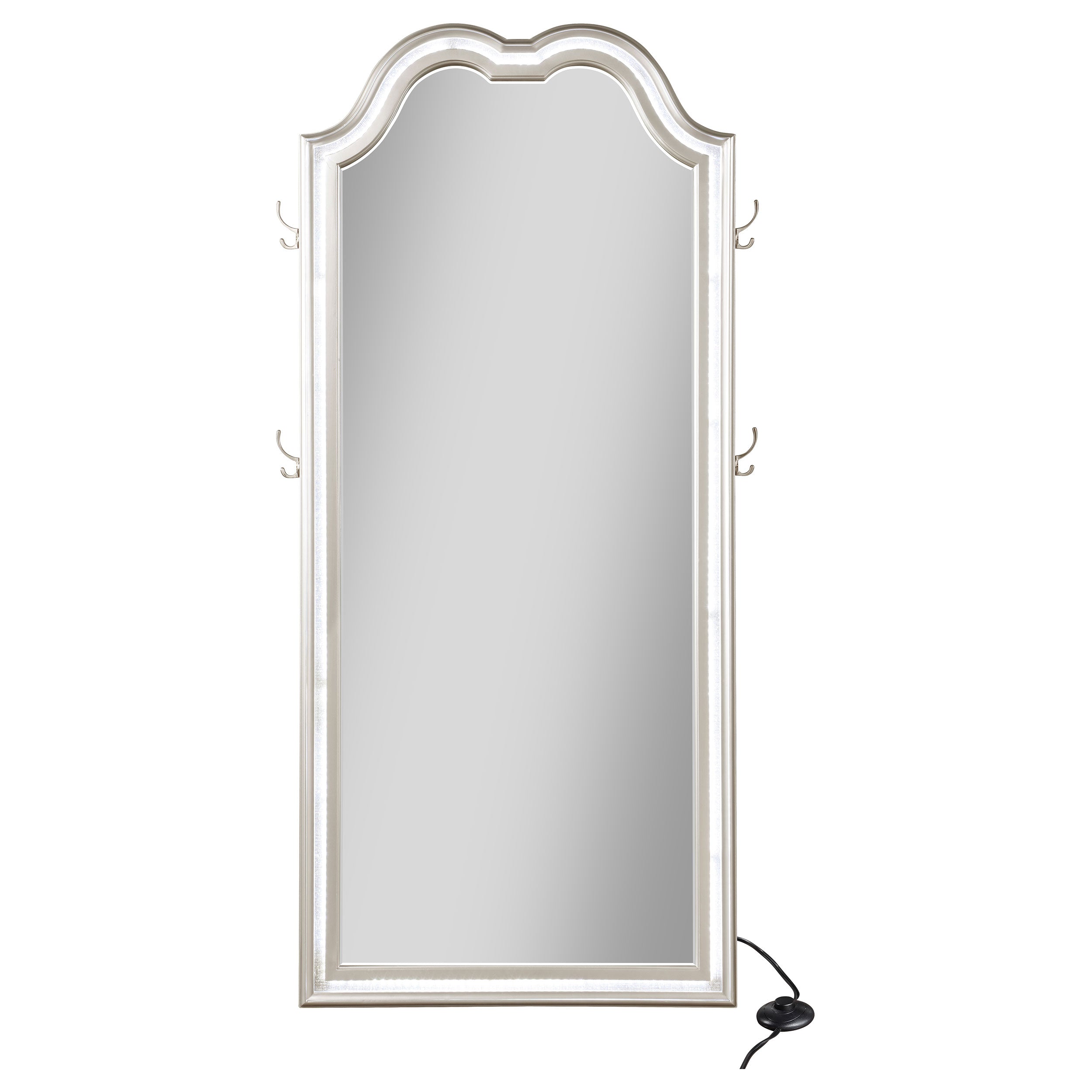 Evangeline Full Length LED Light Floor Mirror Silver Oak — view 5
