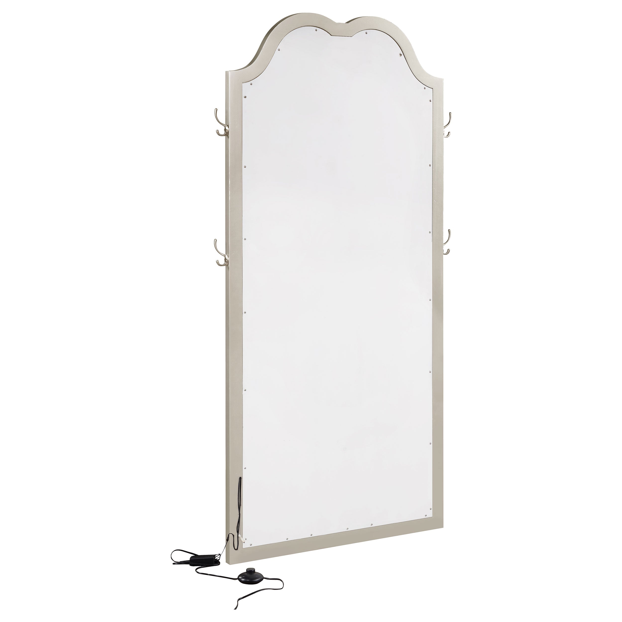 Evangeline Full Length LED Light Floor Mirror Silver Oak — view 6