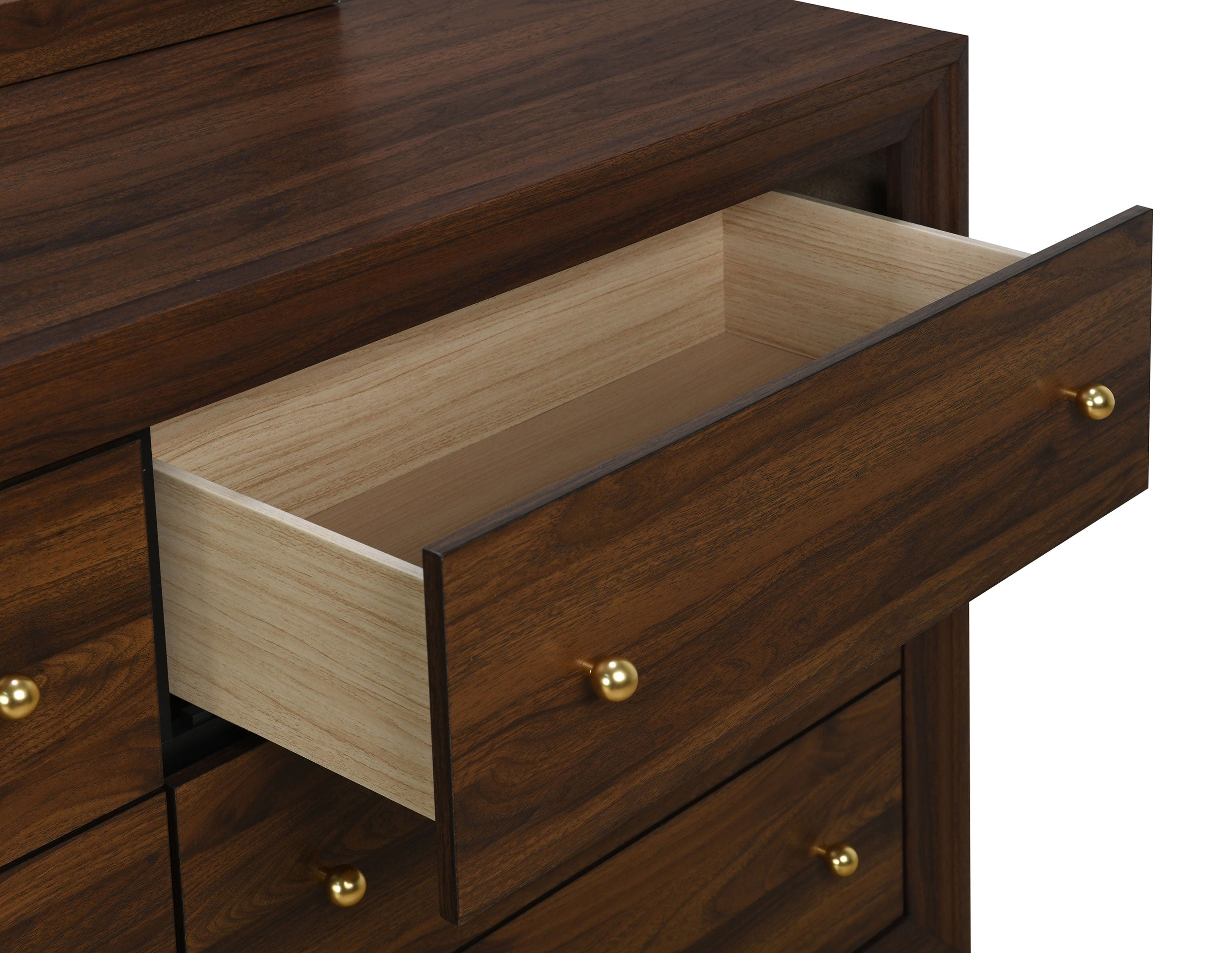 Welsley 6-drawer Dresser and Mirror Walnut — view 10