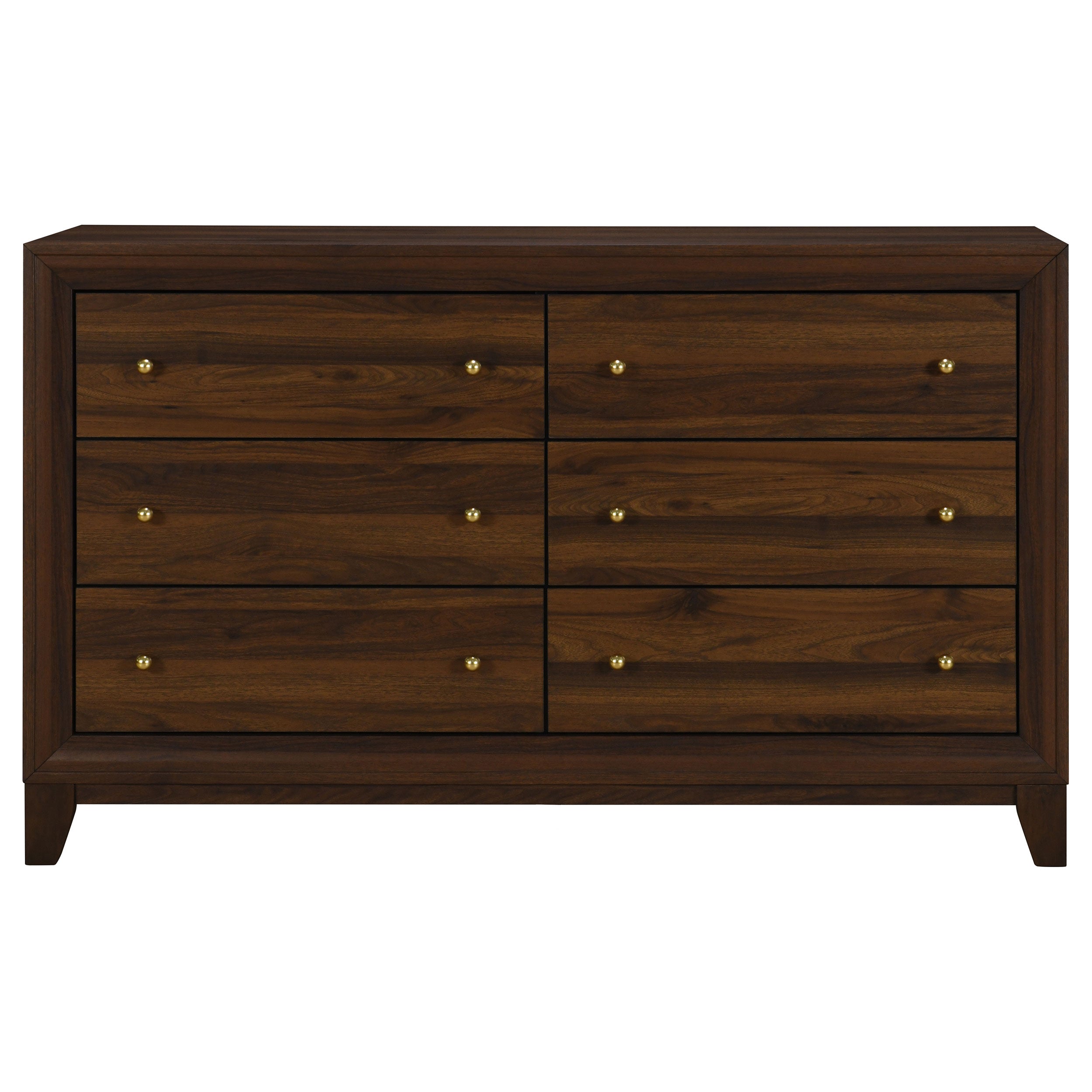 Welsley 6-drawer Dresser Cabinet Walnut — view 3
