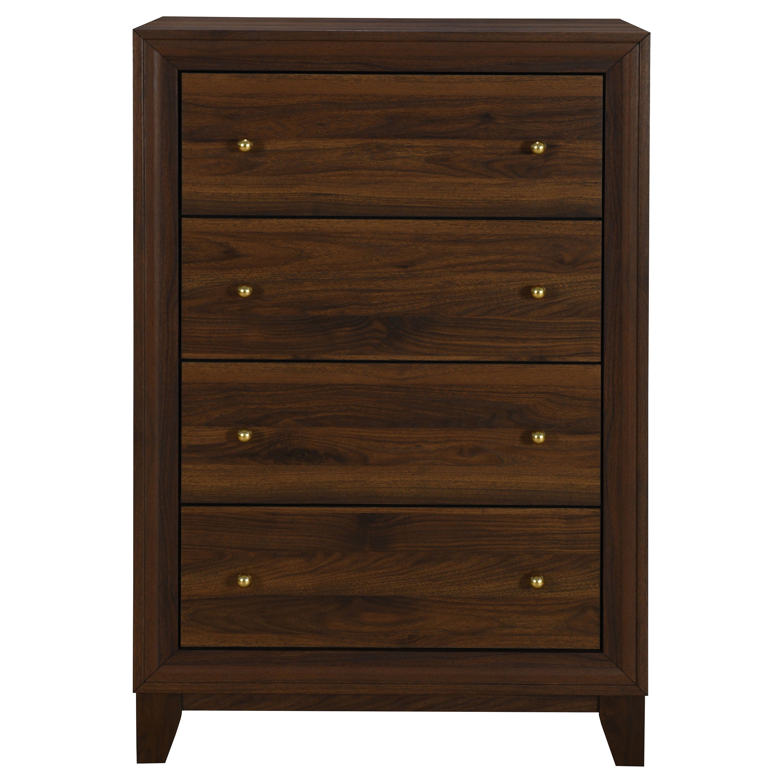 Welsley 4-drawer Chest of Drawers Walnut — view 3