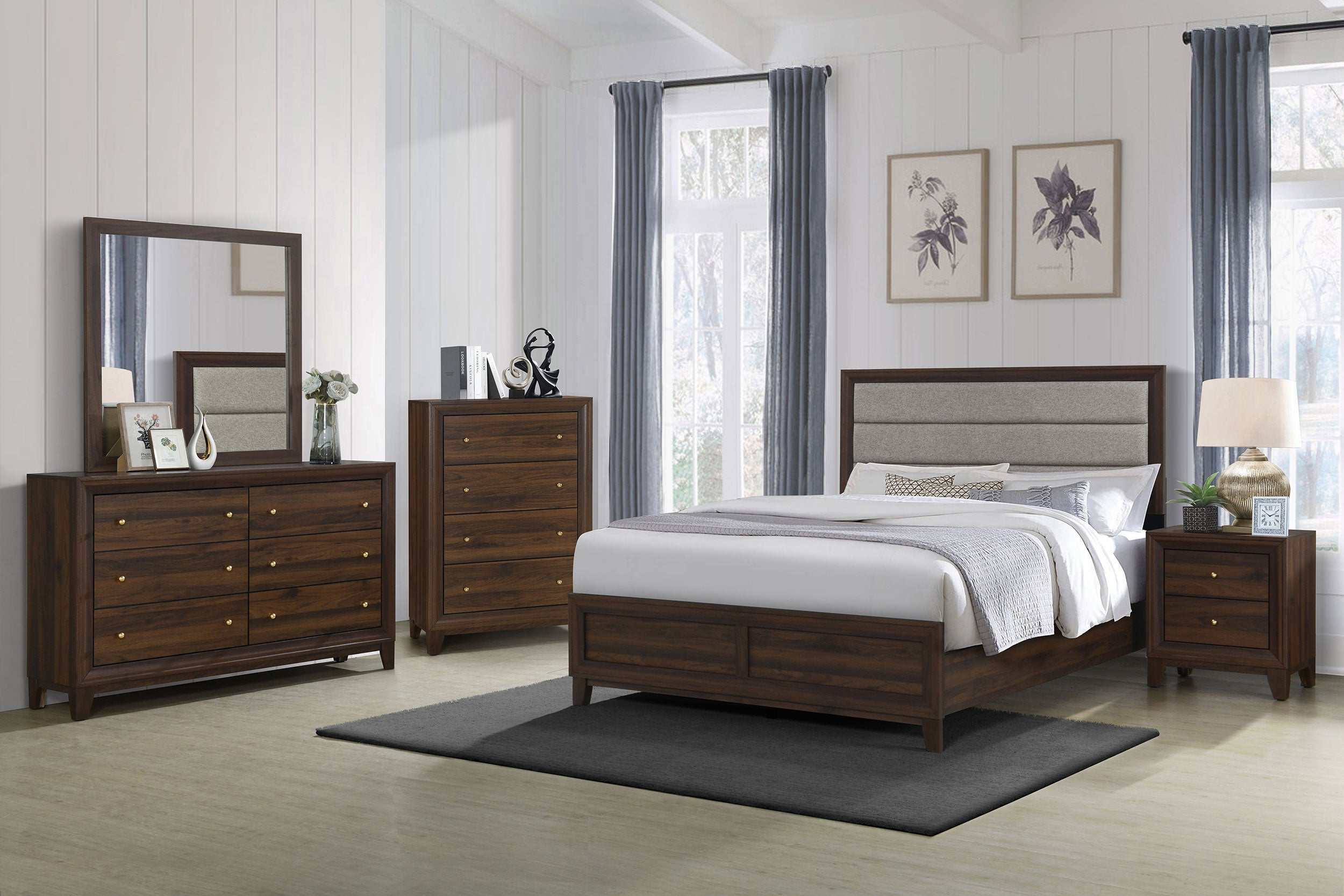 Welsley 4-drawer Chest of Drawers Walnut — view 14