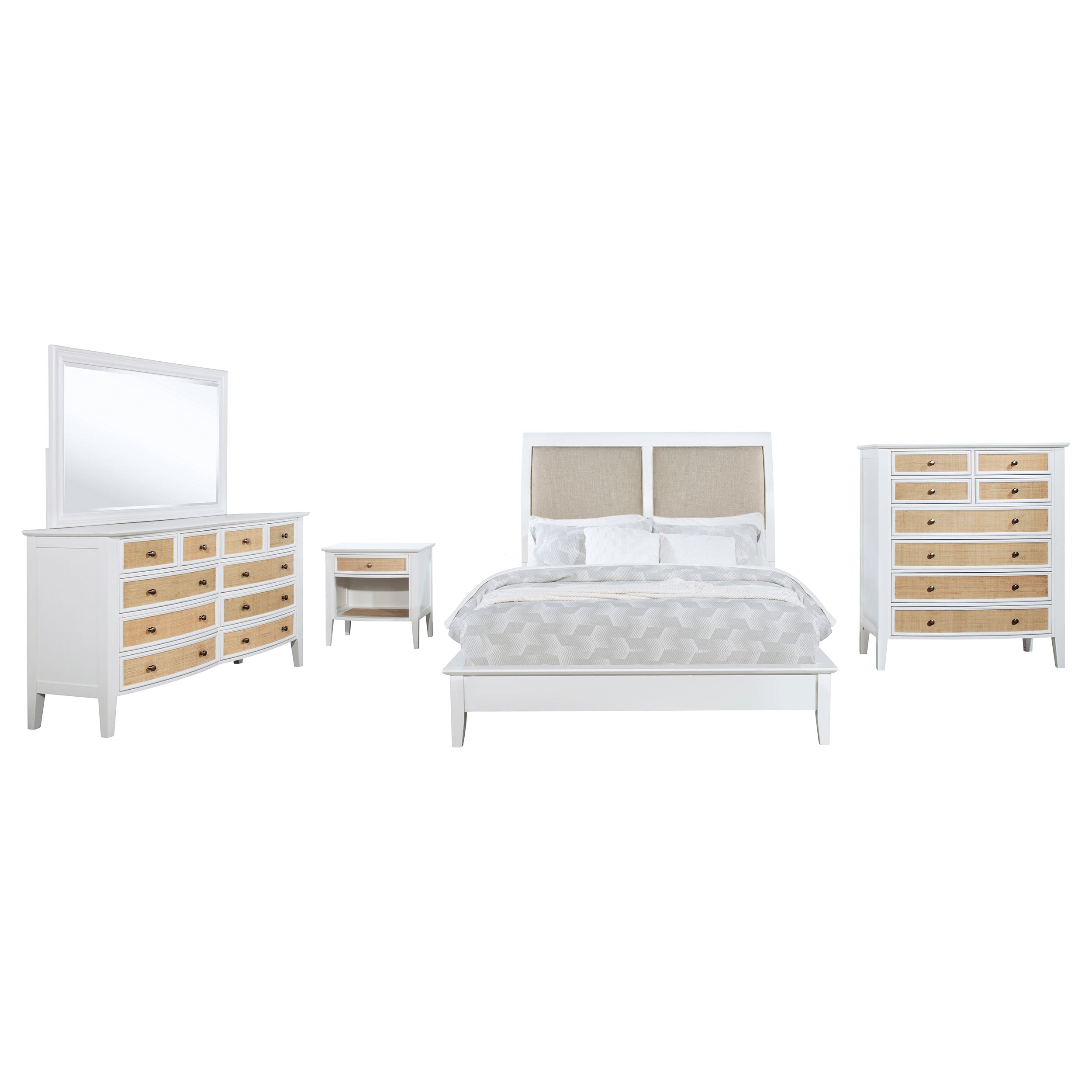 Bexhill 5-piece California King Bedroom Set White — view 2