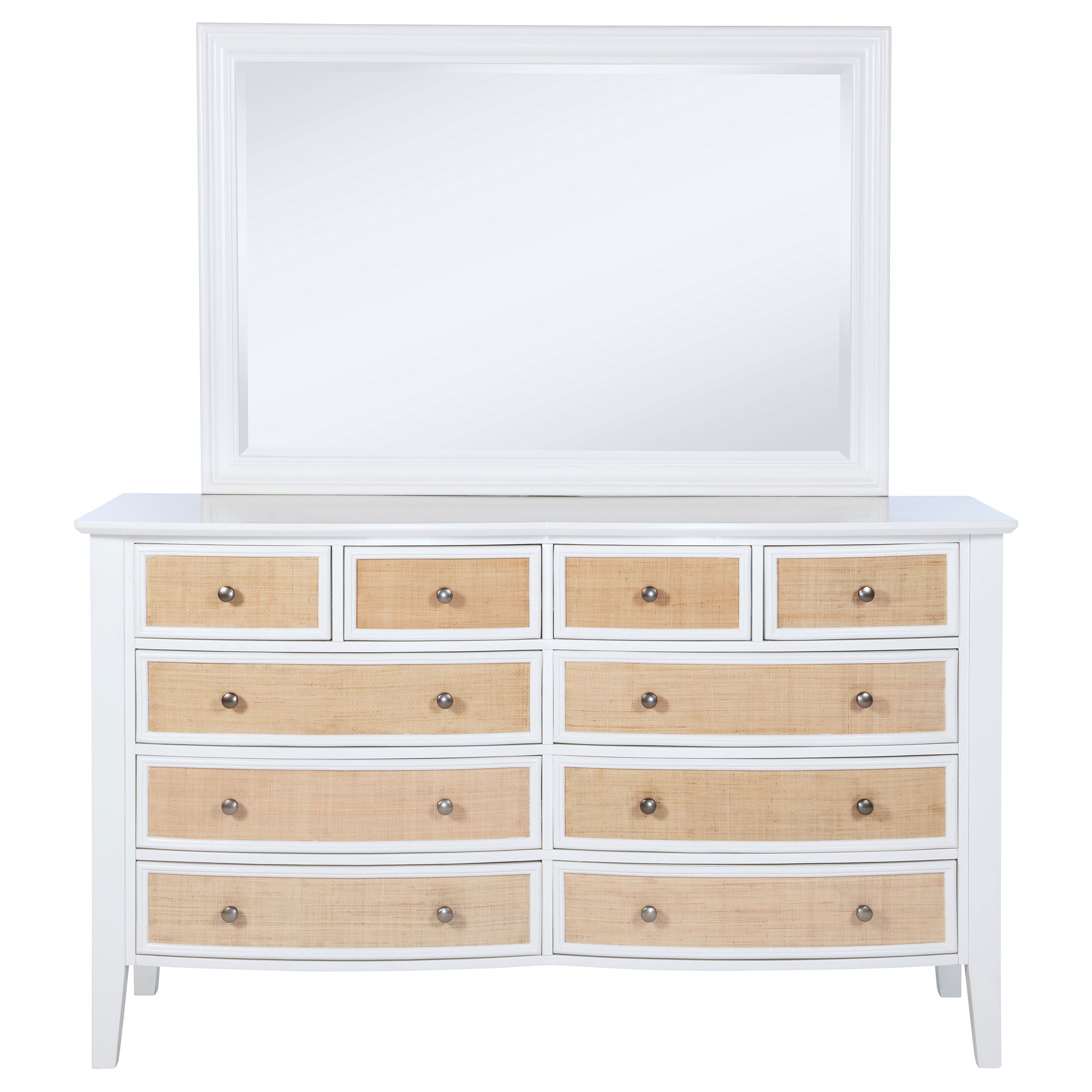 Bexhill 10-drawer Dresser and Mirror White — view 3