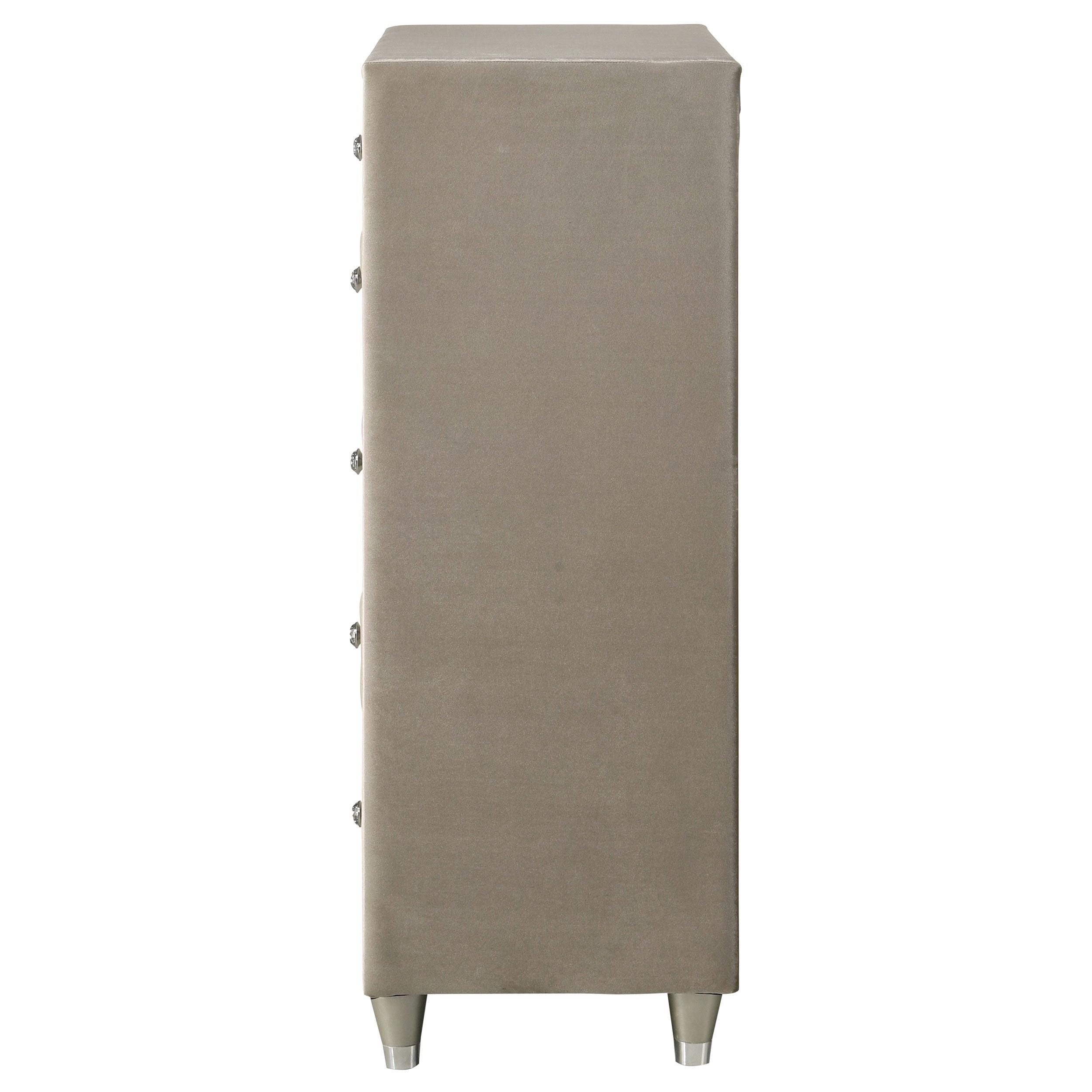 Antonella 5-drawer Bedroom Chest Ivory and Camel — view 5