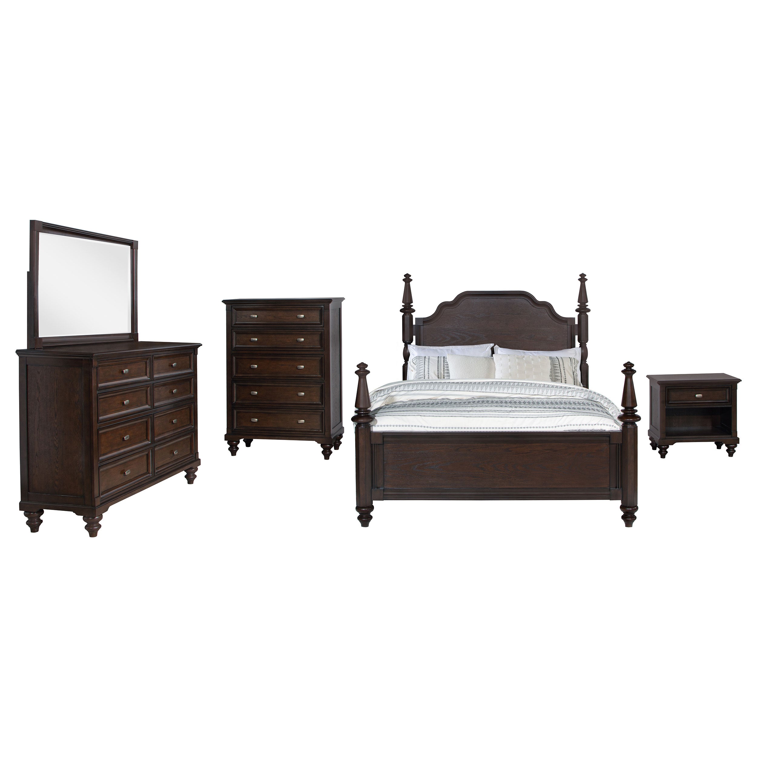 Andover 5-piece Queen Bedroom Set Dark Oak — view 2