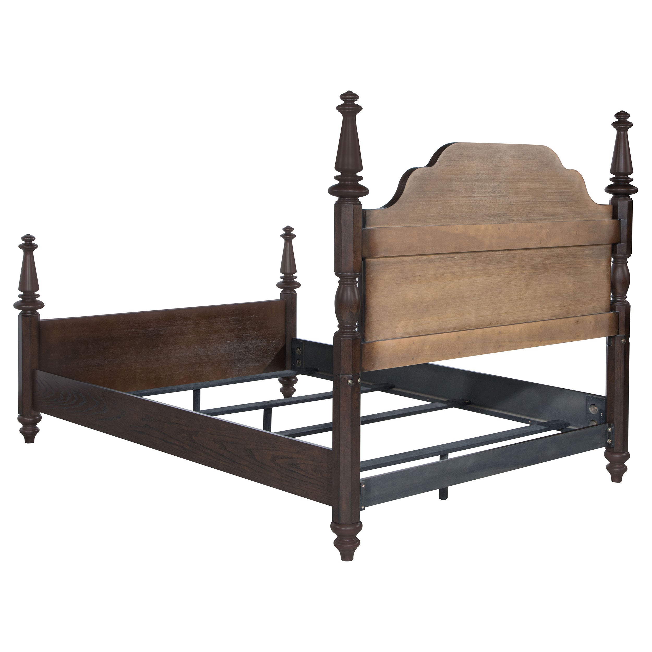 Andover 63-inch Four Poster Queen Bed Dark Oak — view 4