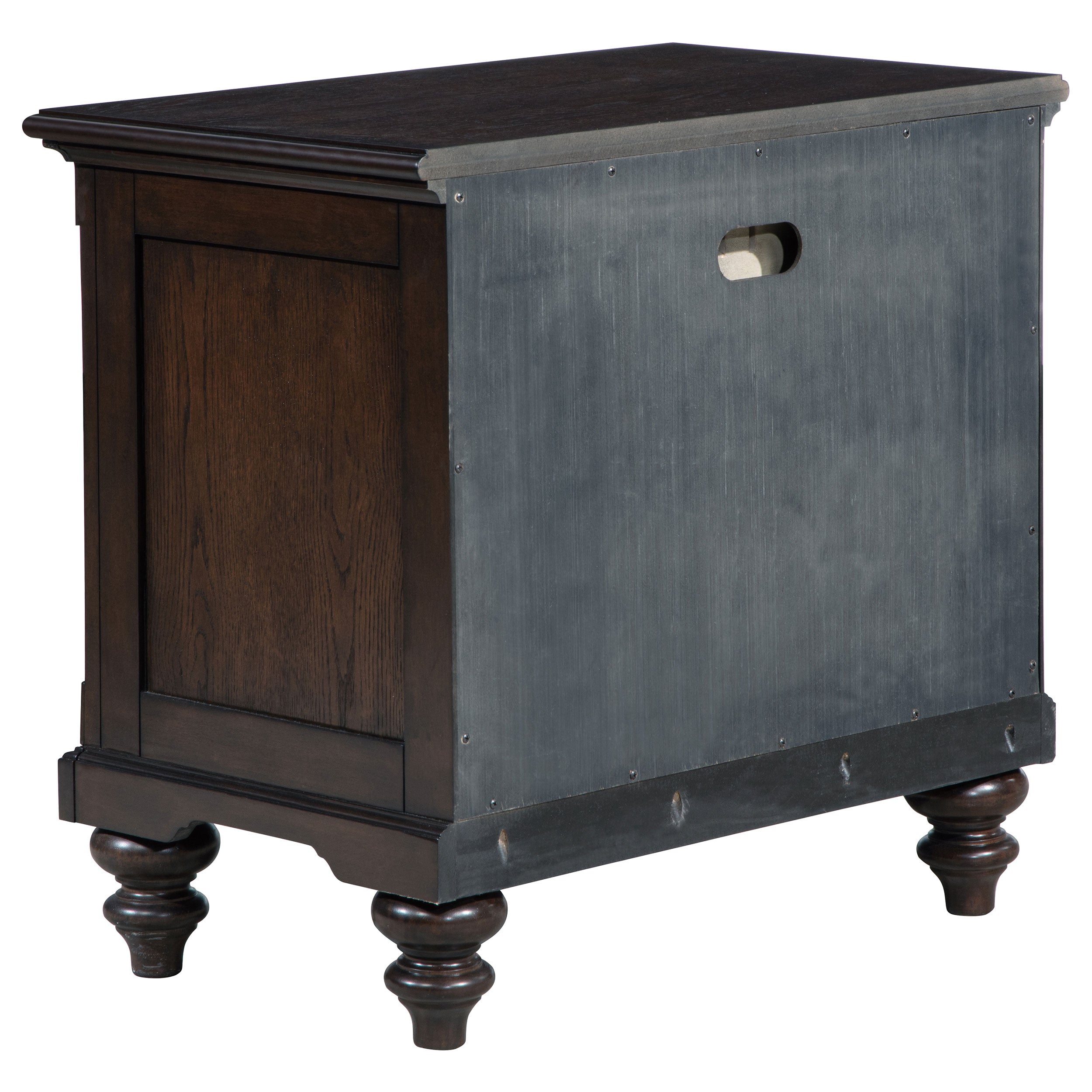Andover 1-drawer Nightstand Bedside Table Dark Oak — view 6