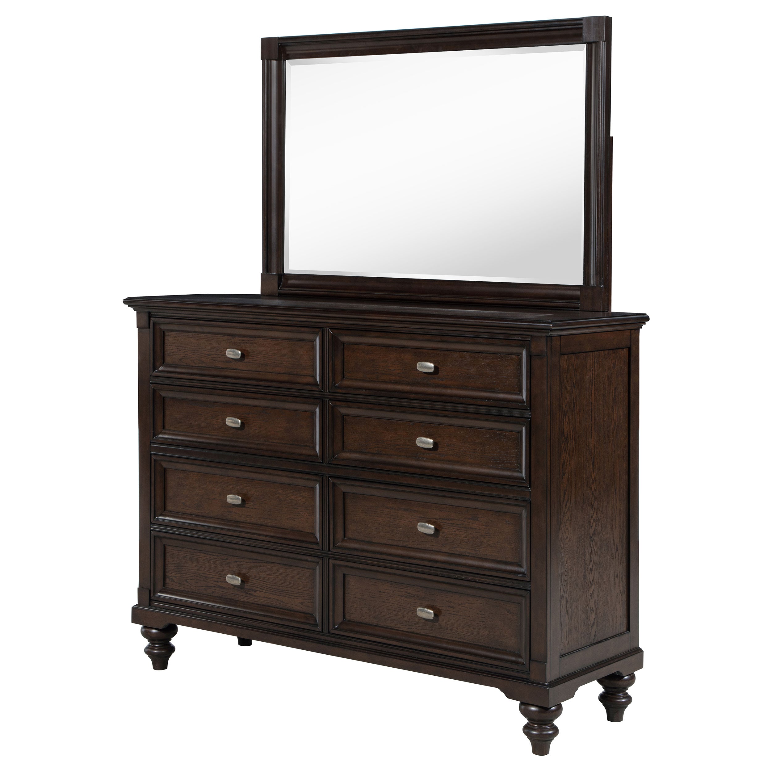 Andover 8-drawer Dresser and Mirror Dark Oak — view 4