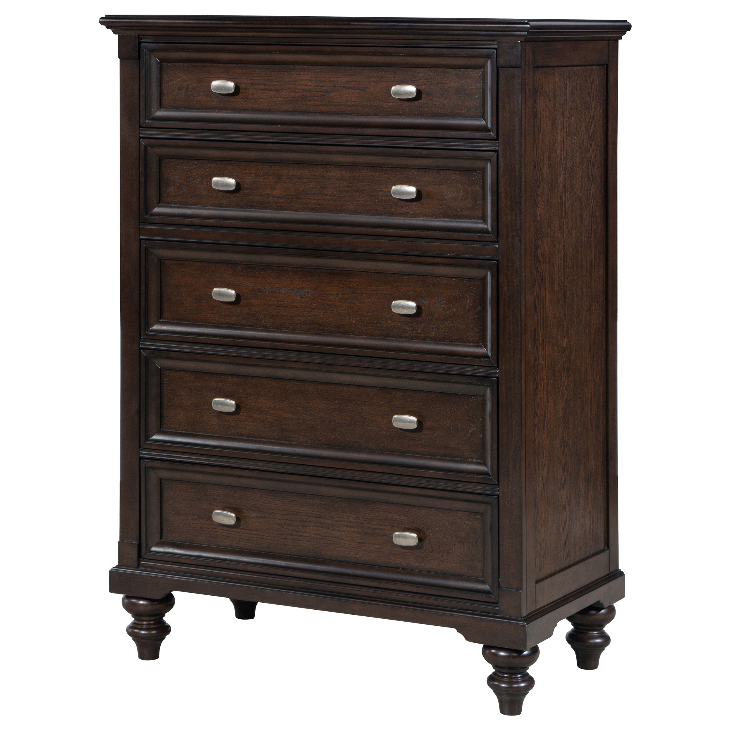 Andover 5-drawer Chest of Drawers Dark Oak — view 4
