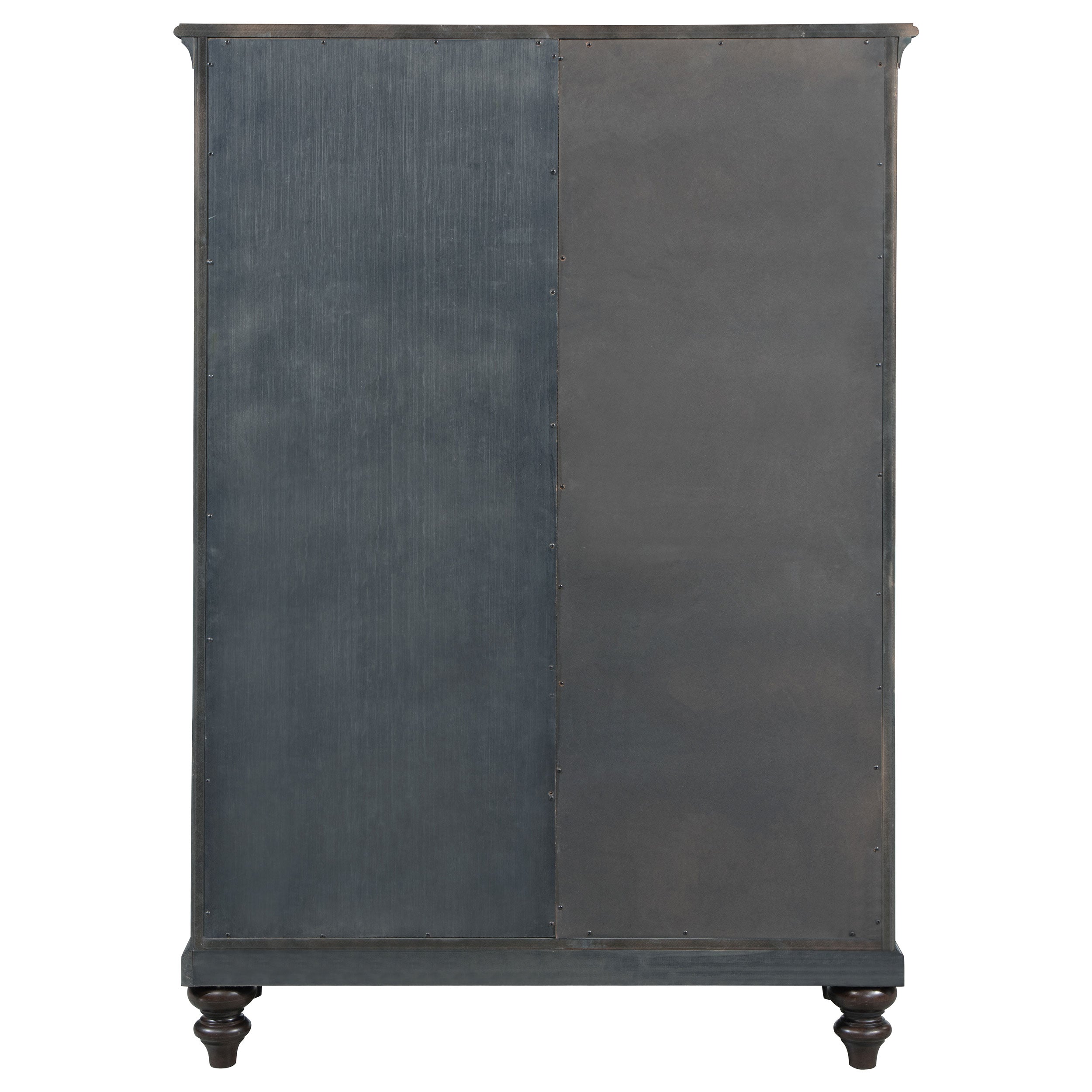 Andover 6-drawer Tempered Glass Door Chest Dark Oak — view 6