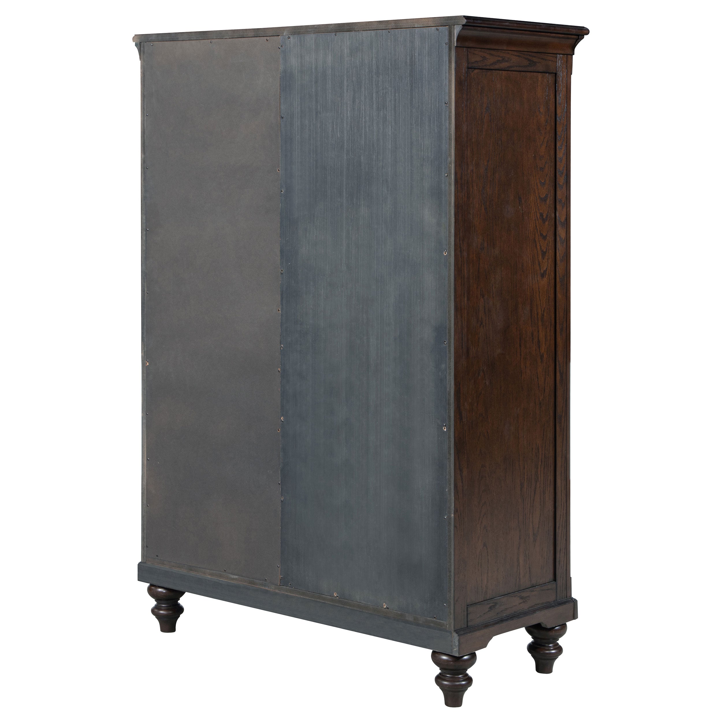 Andover 6-drawer Tempered Glass Door Chest Dark Oak — view 7