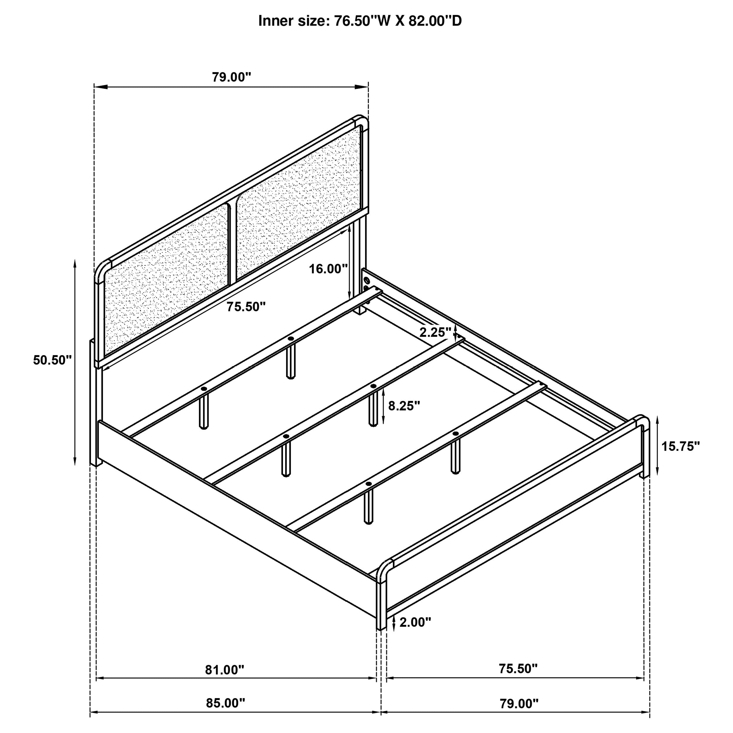 Cavelle 5-piece Eastern King Bedroom Set Black — view 16