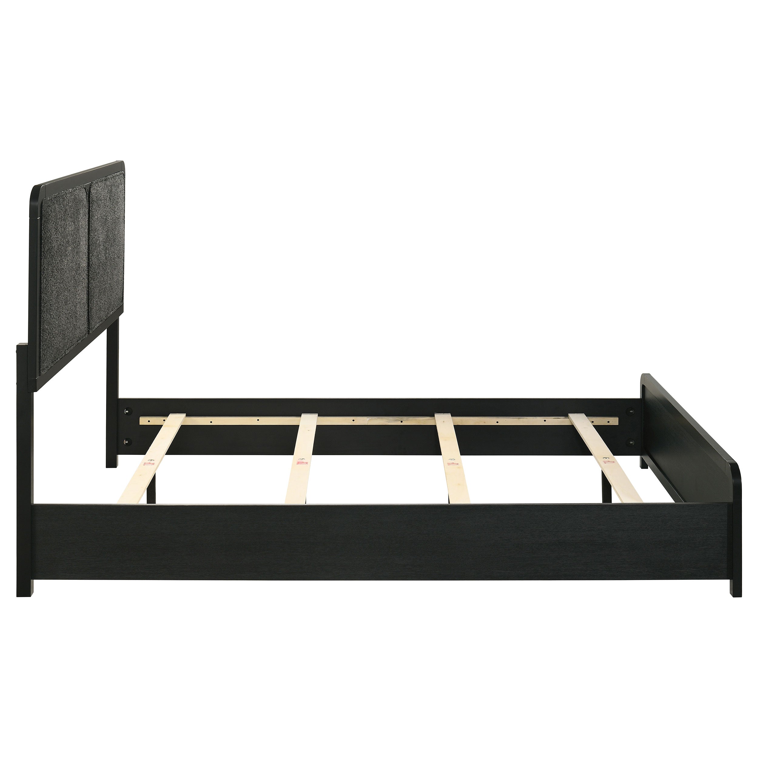 Cavelle 51-inch Upholstered Queen Panel Bed Black — view 6